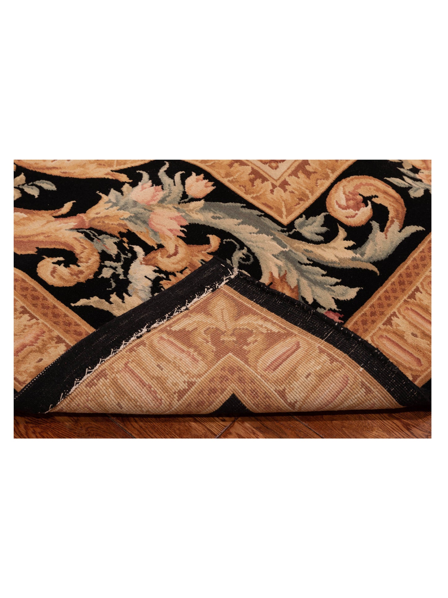 Savannorie 89827 Ivory Black 8x11 Hand Knotted Rug