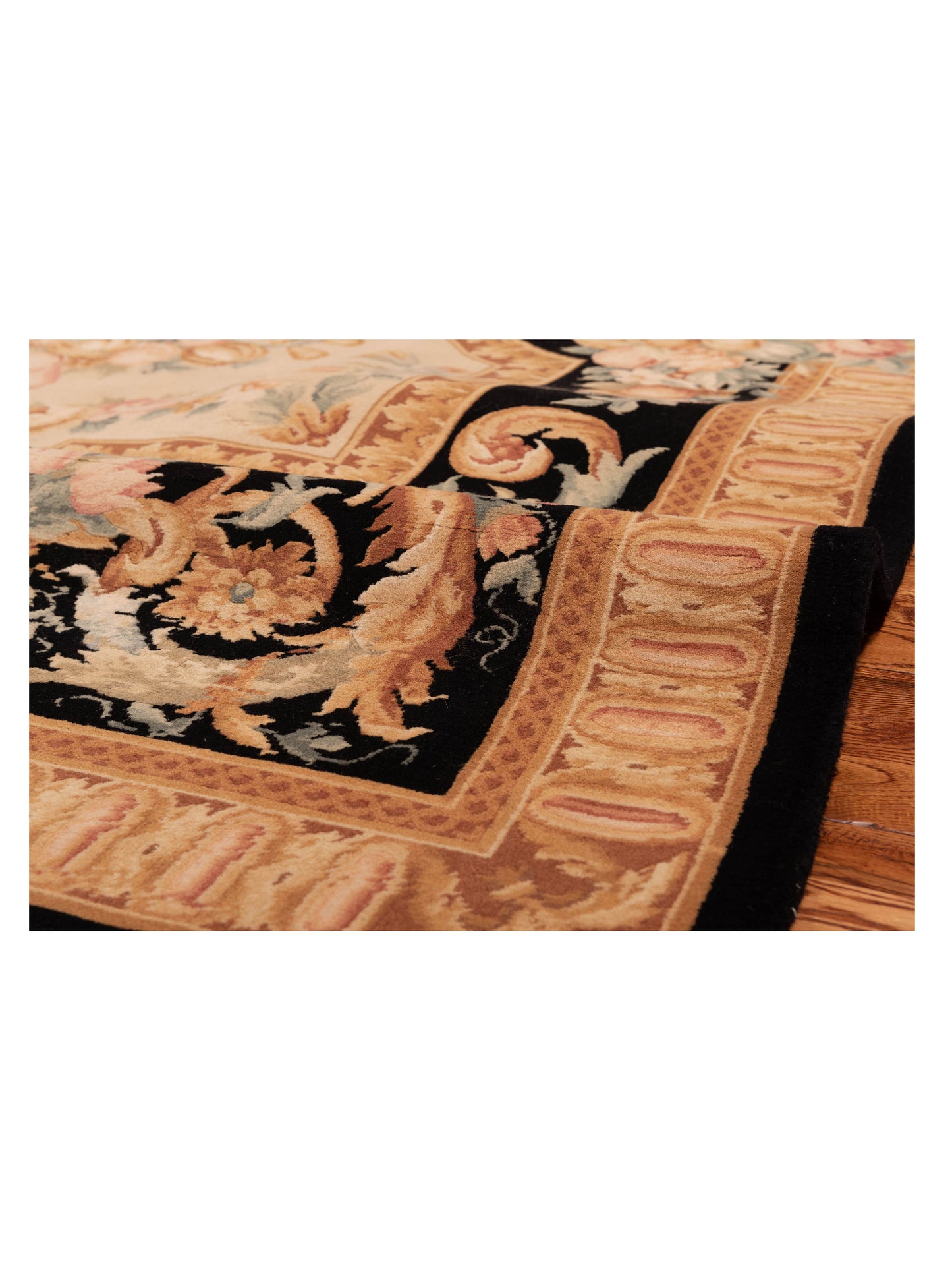 Savannorie 89827 Ivory Black 8x11 Hand Knotted Rug