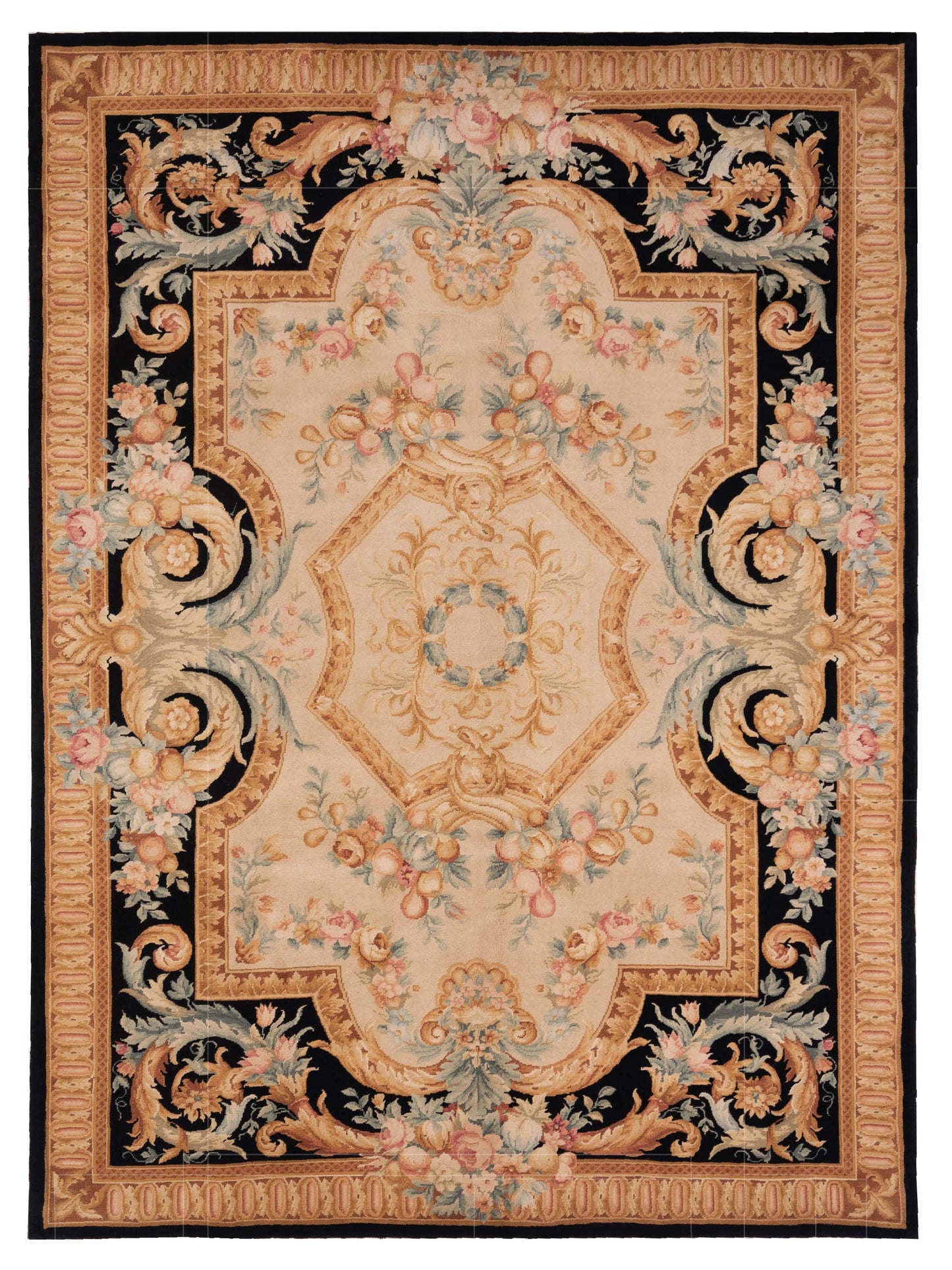 Pasha Savannorie Ivory Black Traditional