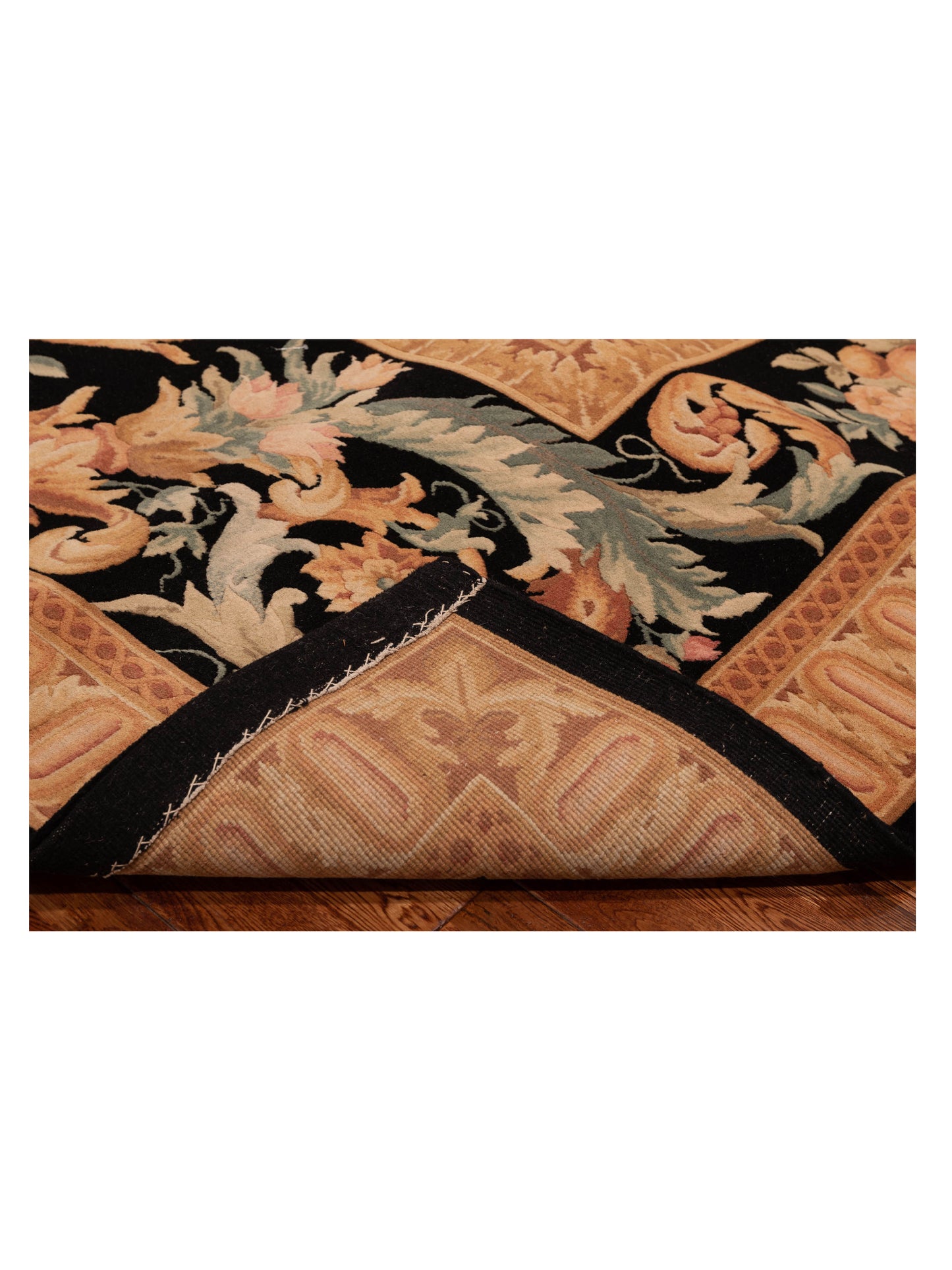 Savannorie 89828 Ivory Black 9x12 Hand Knotted Rug