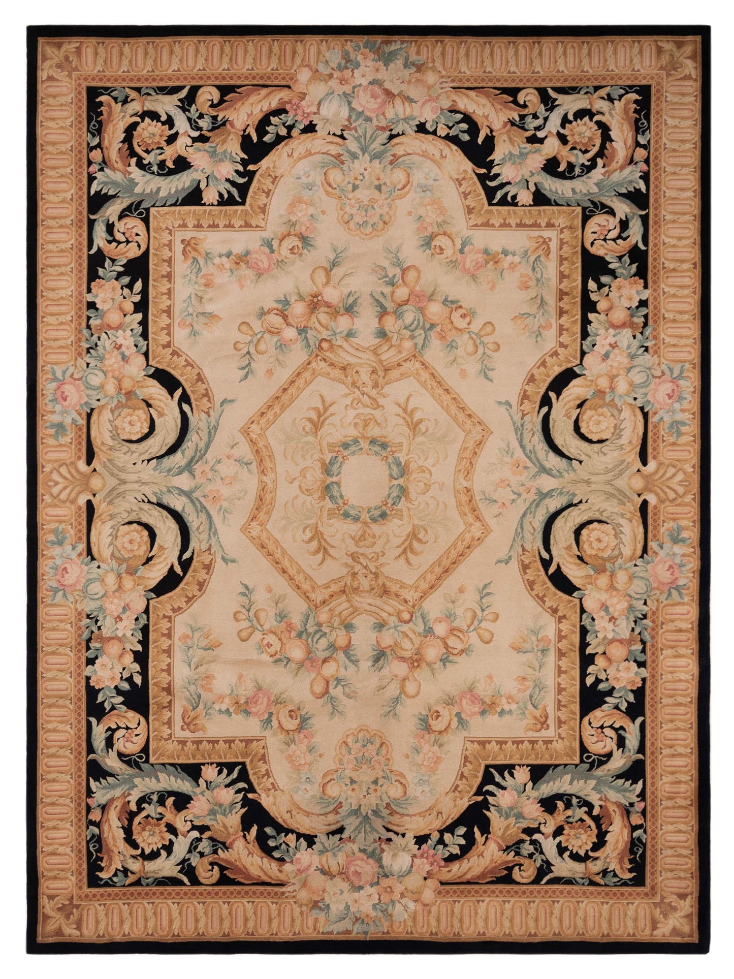 Pasha Savannorie Ivory Black Traditional