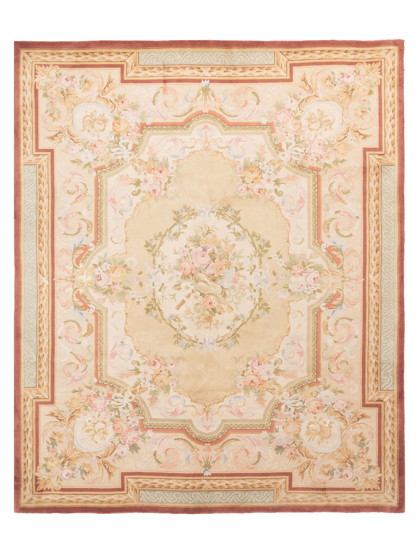 Pasha Savannorie Ivory Rust Traditional