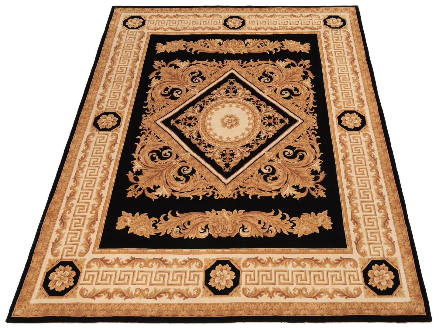 Savannorie 89849 Black Ivory 8x10 Hand Knotted Rug