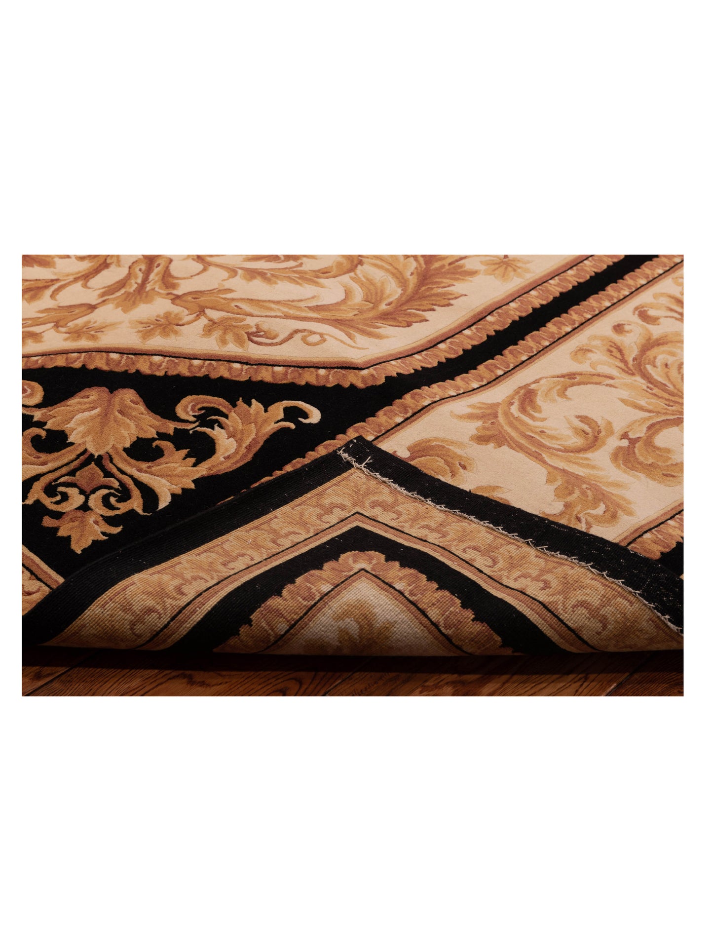 Savannorie 89850 Ivory Black 9x12 Hand Knotted Rug