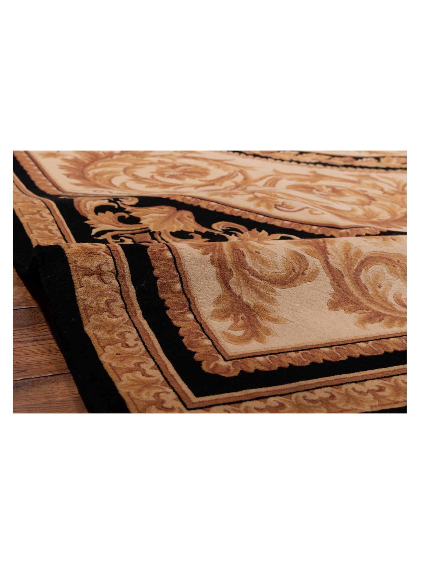 Savannorie 89850 Ivory Black 9x12 Hand Knotted Rug