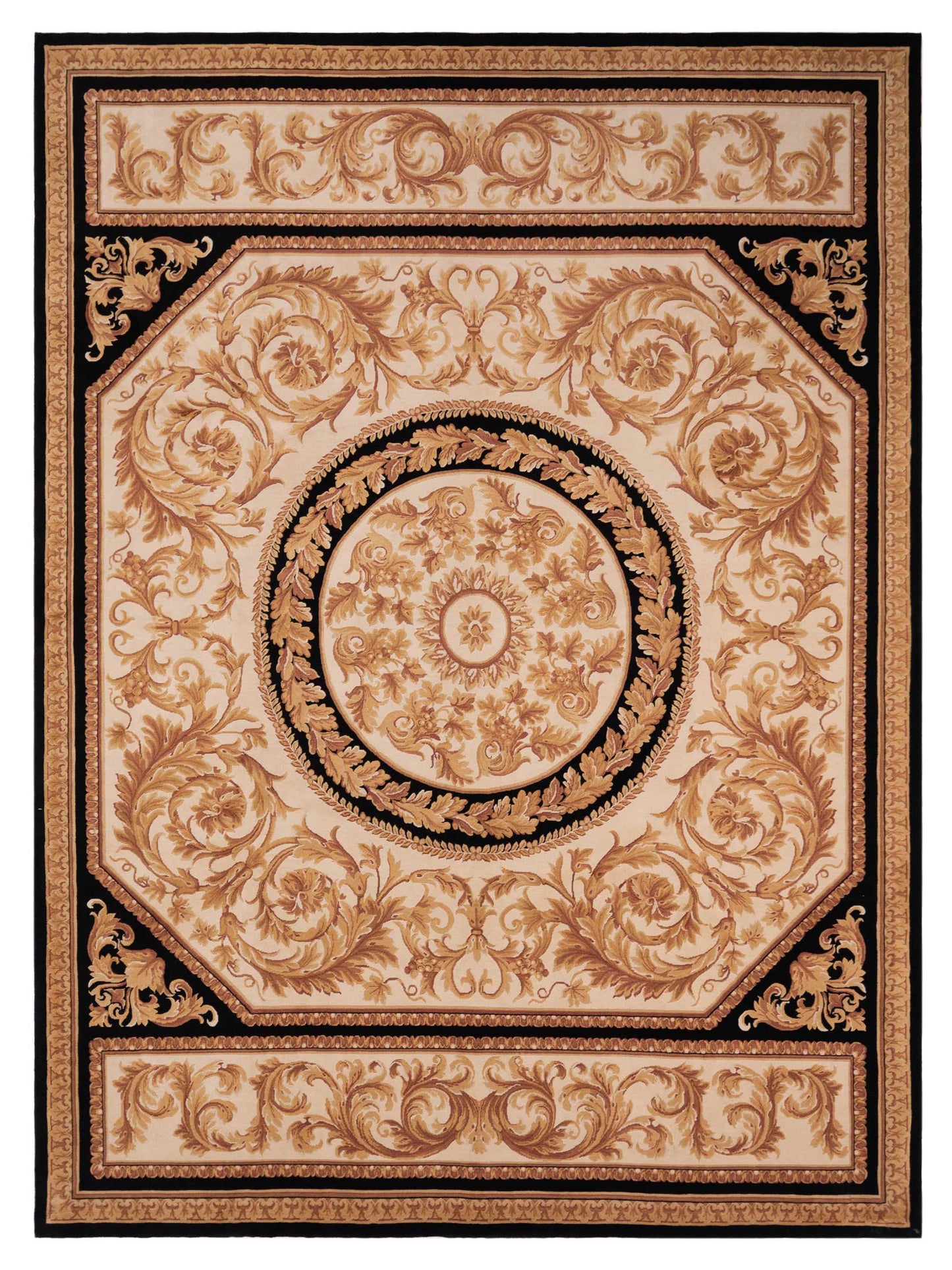 Pasha Savannorie Ivory Black Traditional