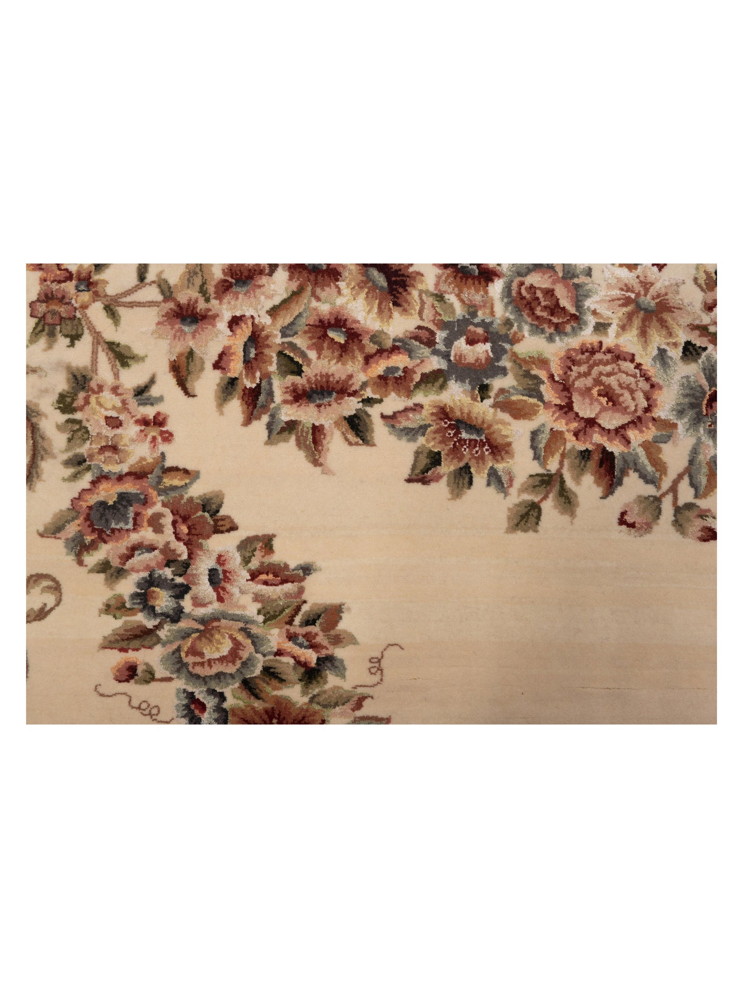 Magnolia Silk 89884 Ivory Beige 6.7x9.6 Hand Knotted Rug