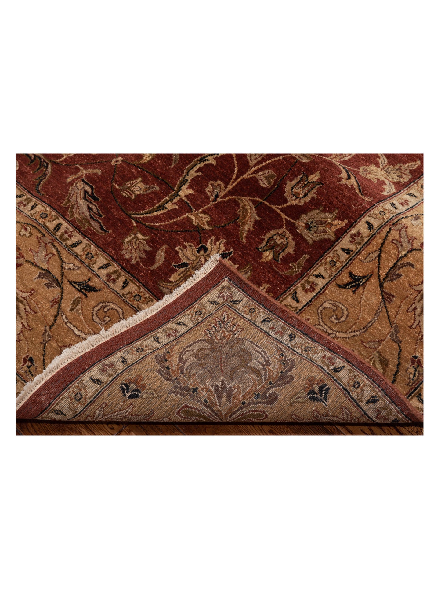 Crown 90206 Rust Gold 7.11x10.3 Hand Knotted Rug