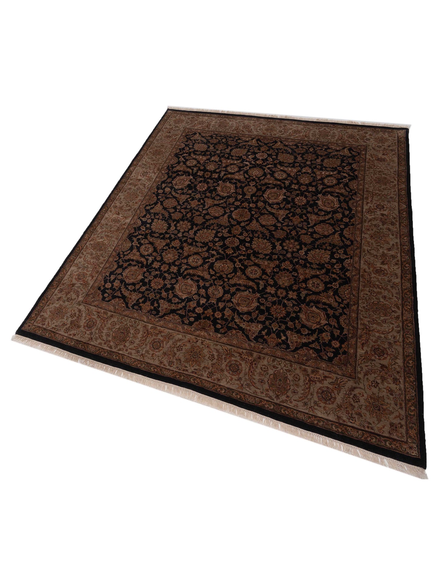 Sivas 90212 Black Gray 8.1x9.8 Hand Knotted Rug