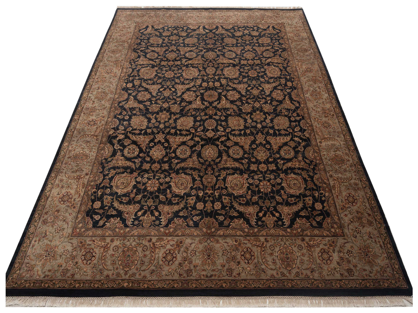 Sivas 90214 Charcoal Silver 9x12 Hand Knotted Rug