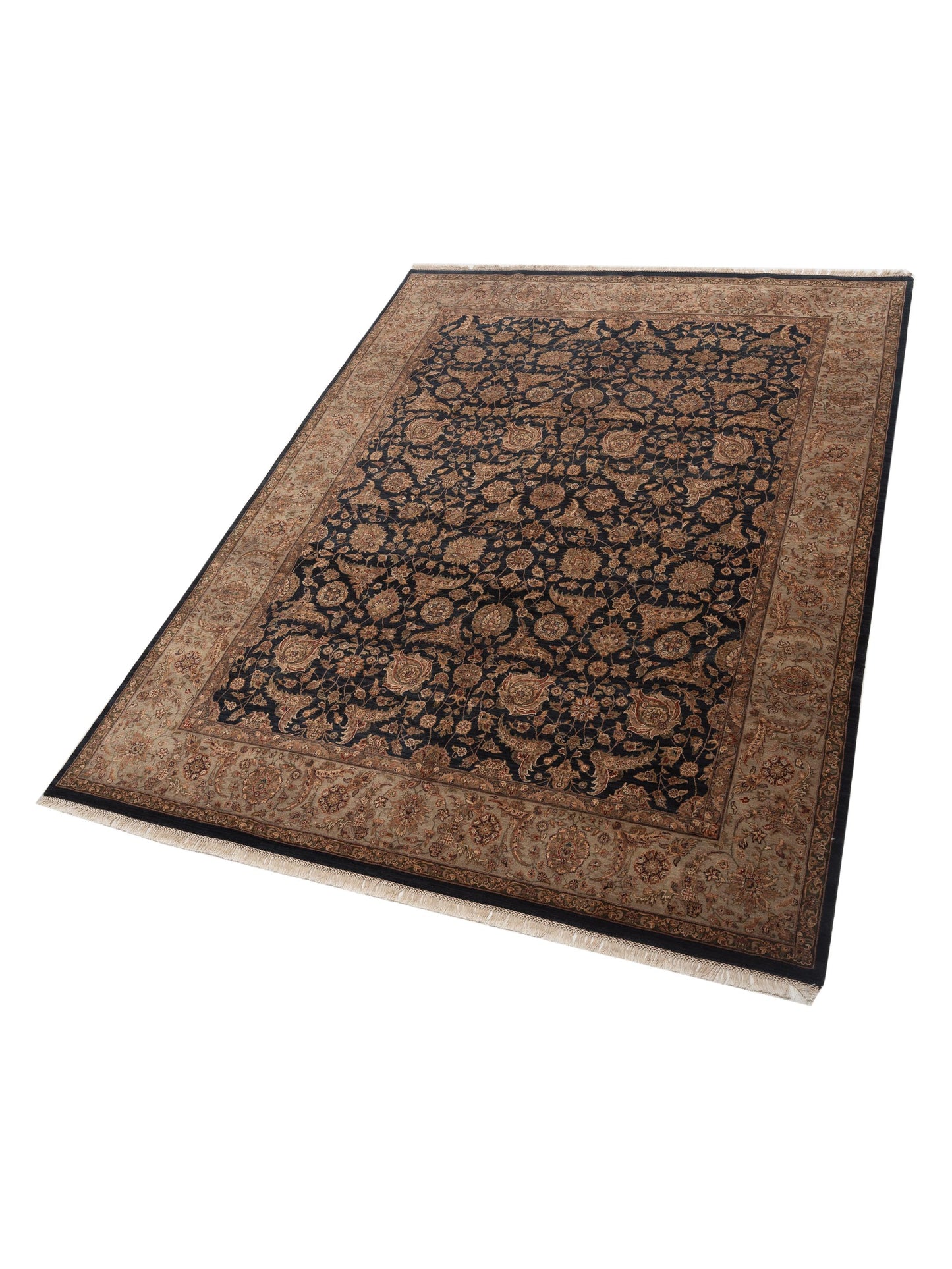 Sivas 90214 Charcoal Silver 9x12 Hand Knotted Rug
