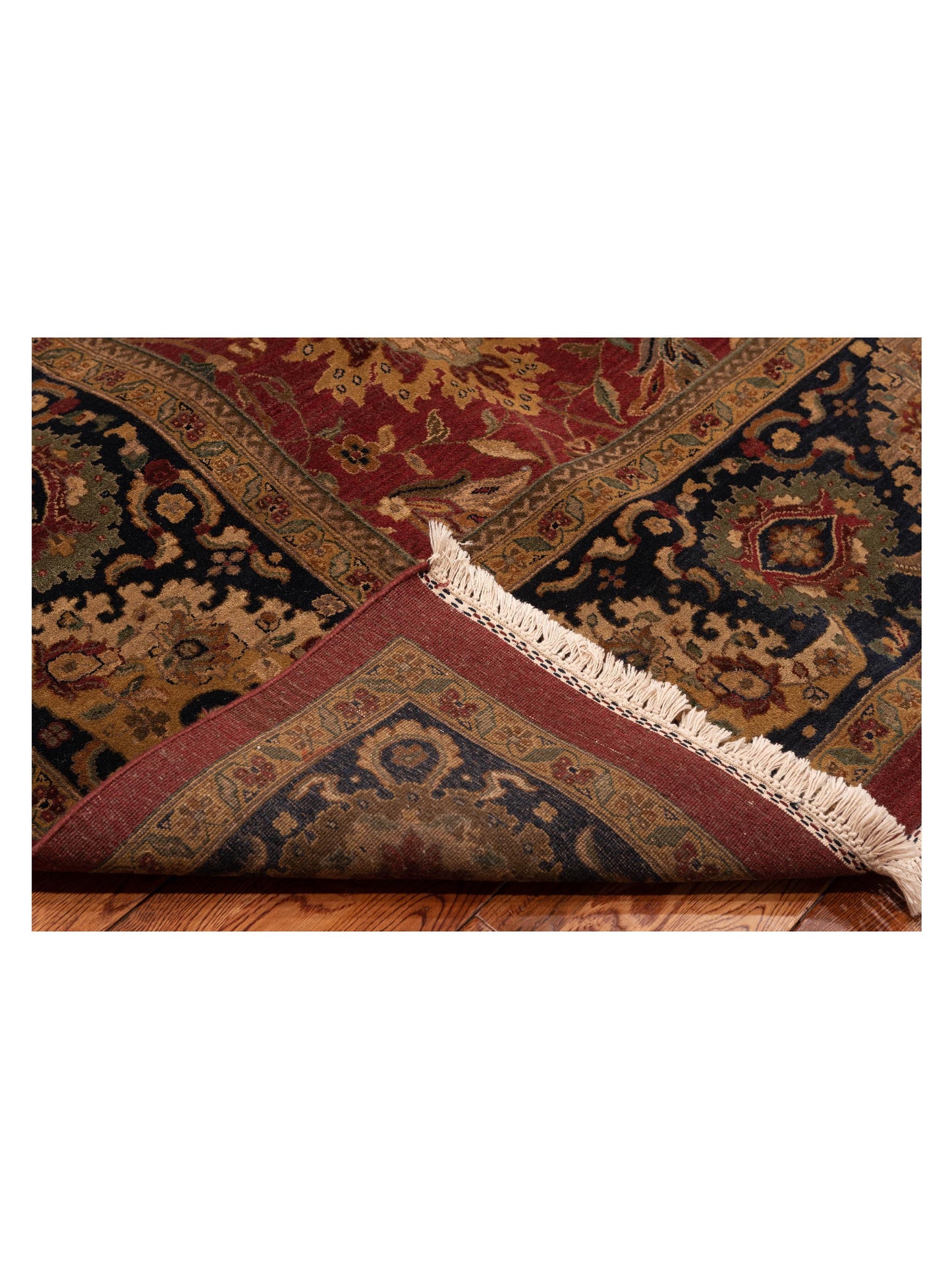 Crown 90234 Burgundy Navy 9.1x12.6 Hand Knotted Rug