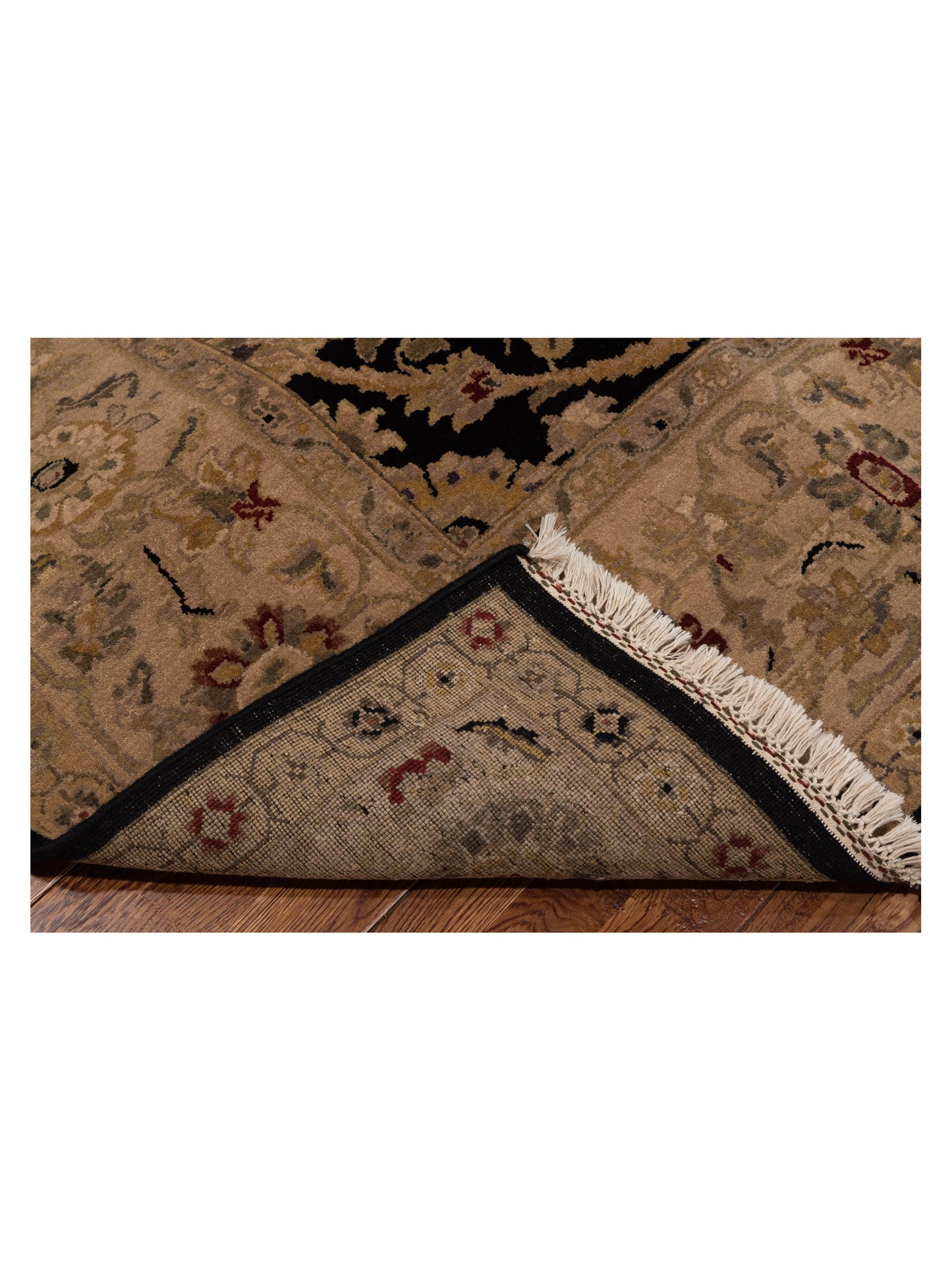 Crown 90254 Black Ivory 8.3x9.11 Hand Knotted Rug