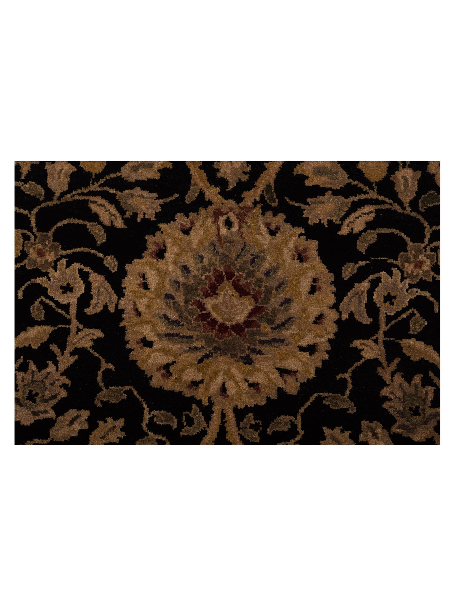 Crown 90254 Black Ivory 8.3x9.11 Hand Knotted Rug