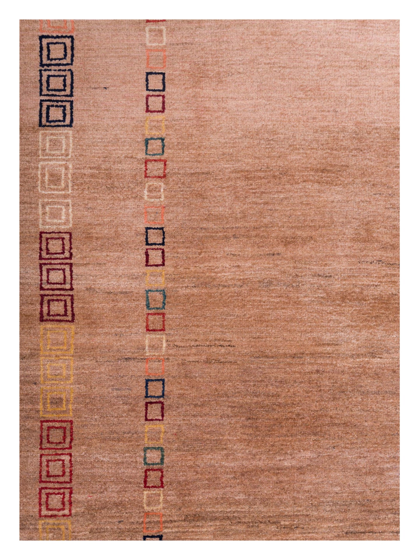 Modern Gabbeh 90308 Light Brown 4x6.3 Hand Knotted Rugs