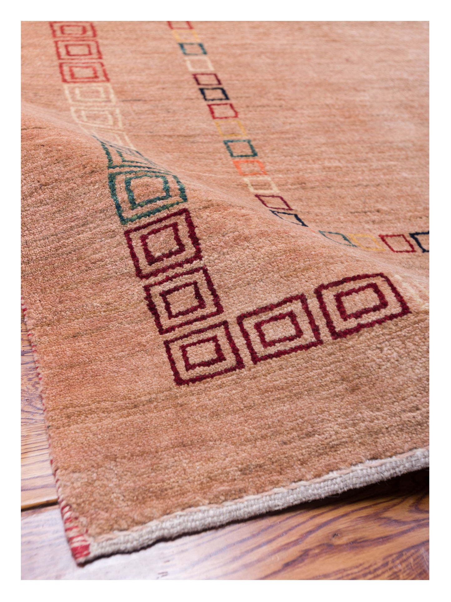 Modern Gabbeh 90308 Light Brown 4x6.3 Hand Knotted Rugs