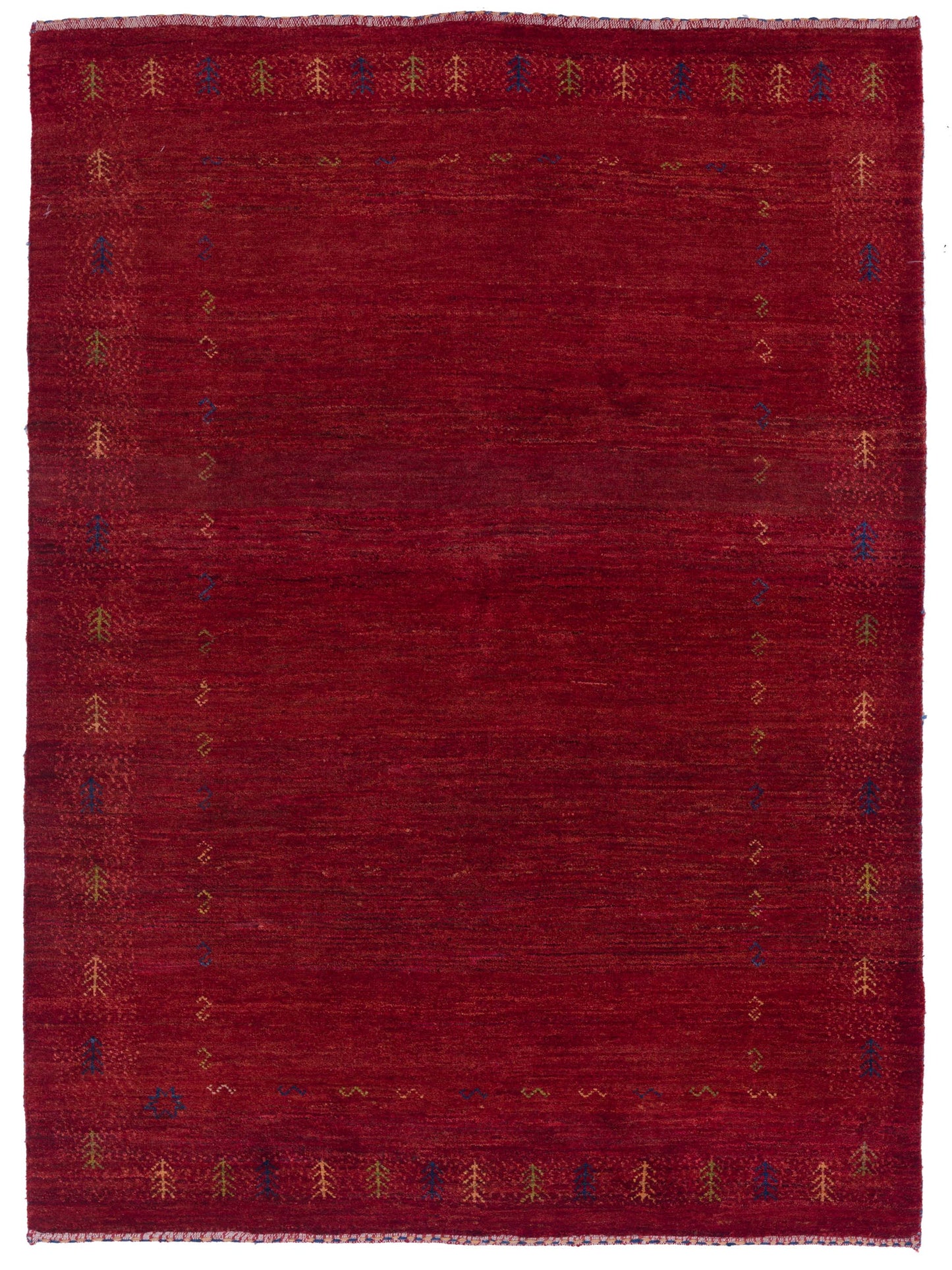 Siena Modern Gabbeh Red Contemporary