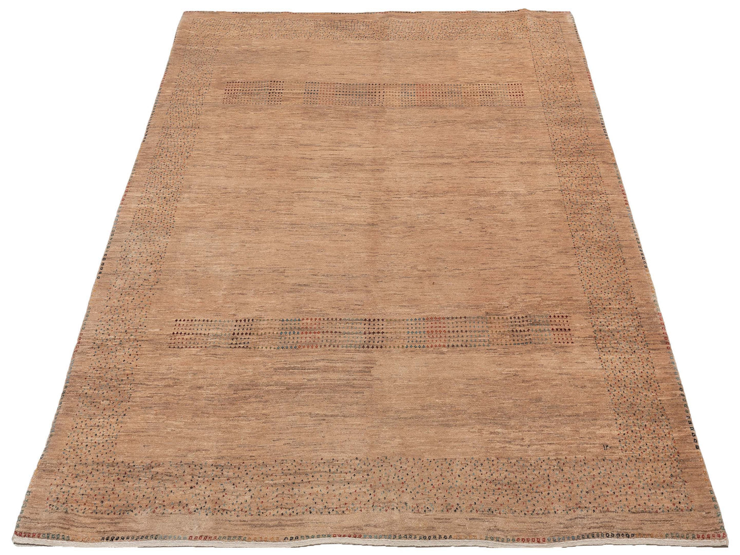 Modern Gabbeh 90319 Camel 8.3x9.9 Hand Knotted Rugs