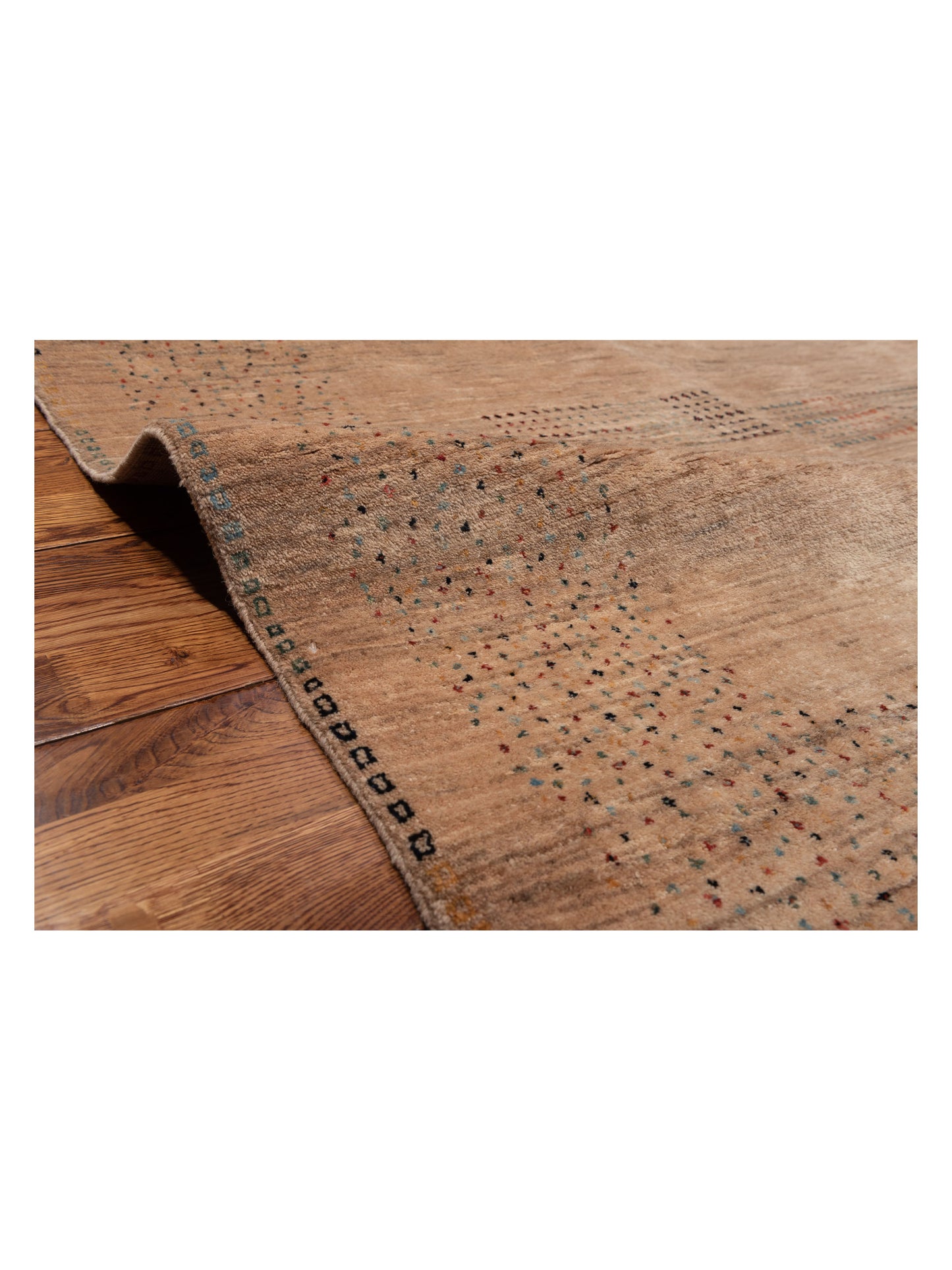 Modern Gabbeh 90319 Camel 8.3x9.9 Hand Knotted Rugs