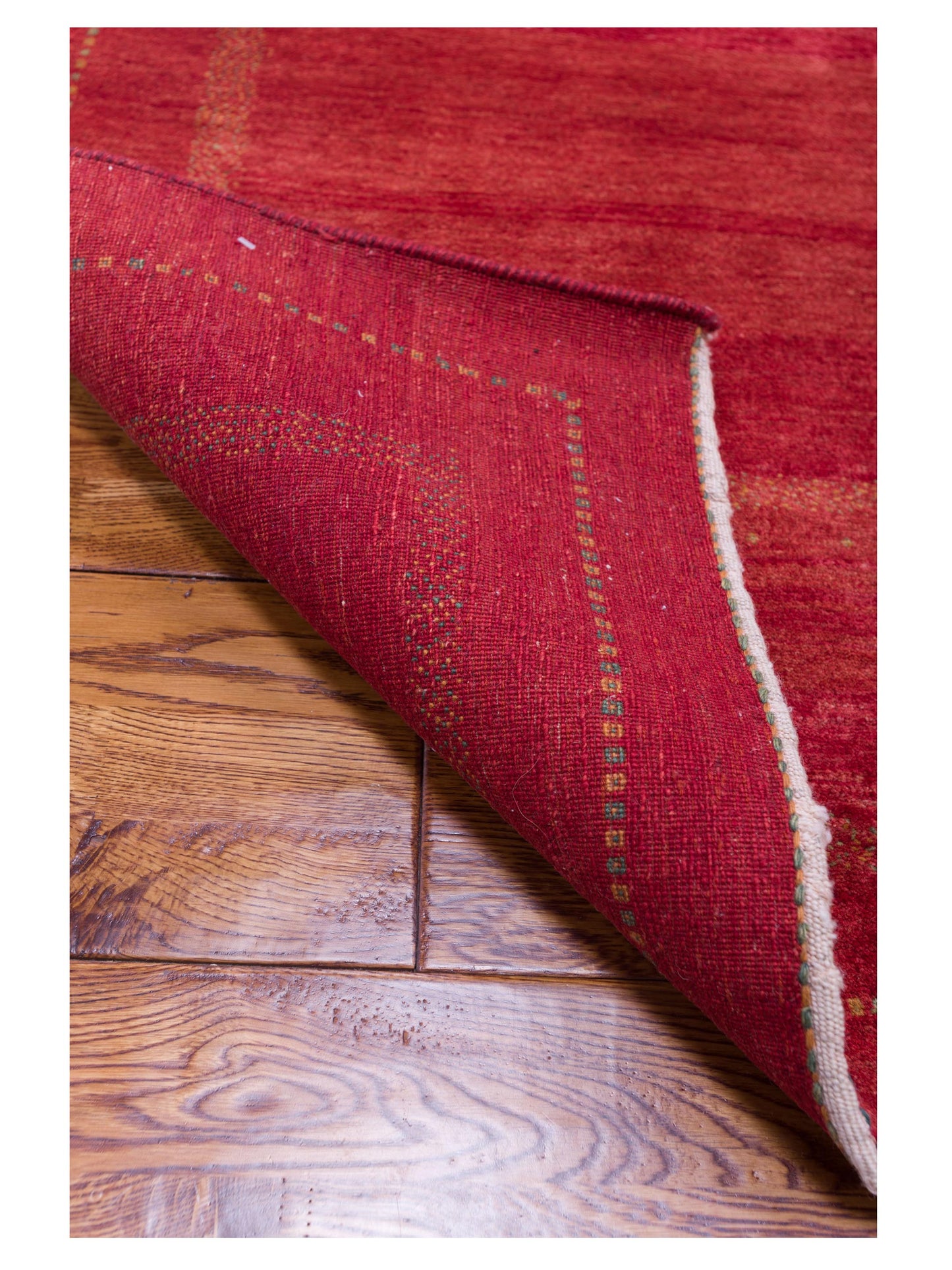 Modern Gabbeh 90325 Red 4.4x6.1 Hand Knotted Rugs