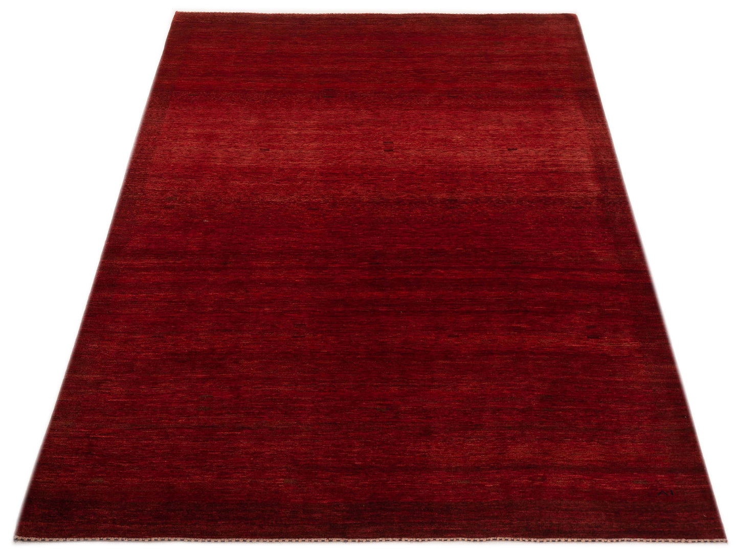 Modern Gabbeh 90339 Red Red 8.8x12.3 Hand Knotted Rugs