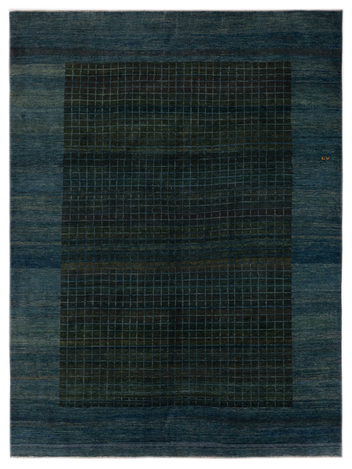 Siena Modern Gabbeh Green Blue Contemporary
