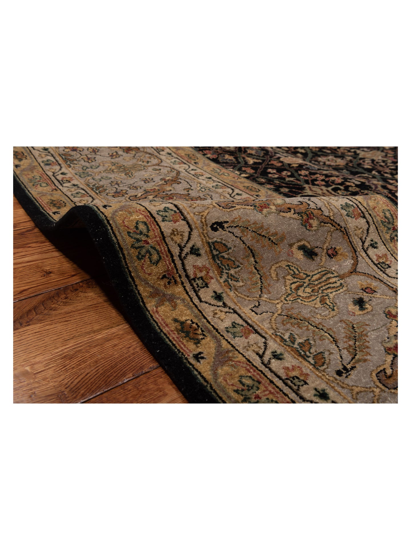 Platinum 90444 Navy Silver 8.1x9.10 Hand Knotted Rug