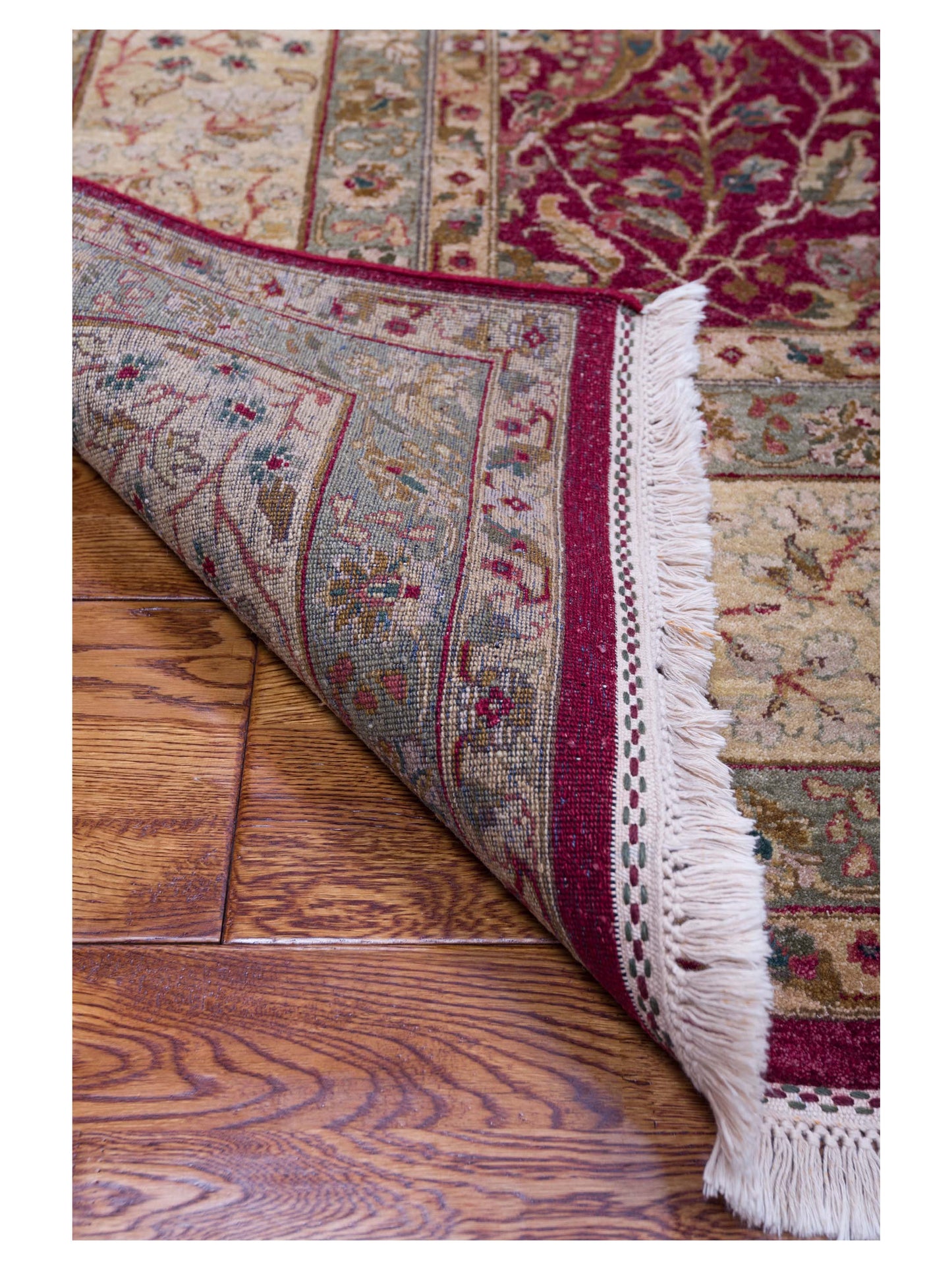 Platinum 90456 Red Cream 10.3x13.11 Hand Knotted Rug