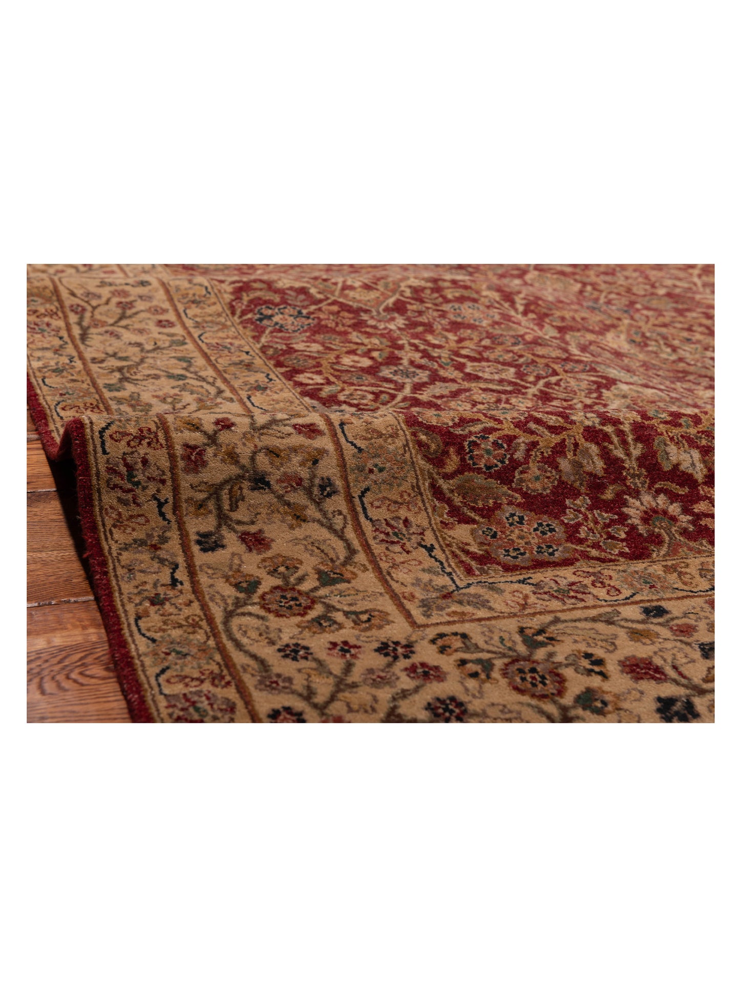 Platinum 90460 Red Ivory 6x12.1 Hand Knotted Rug