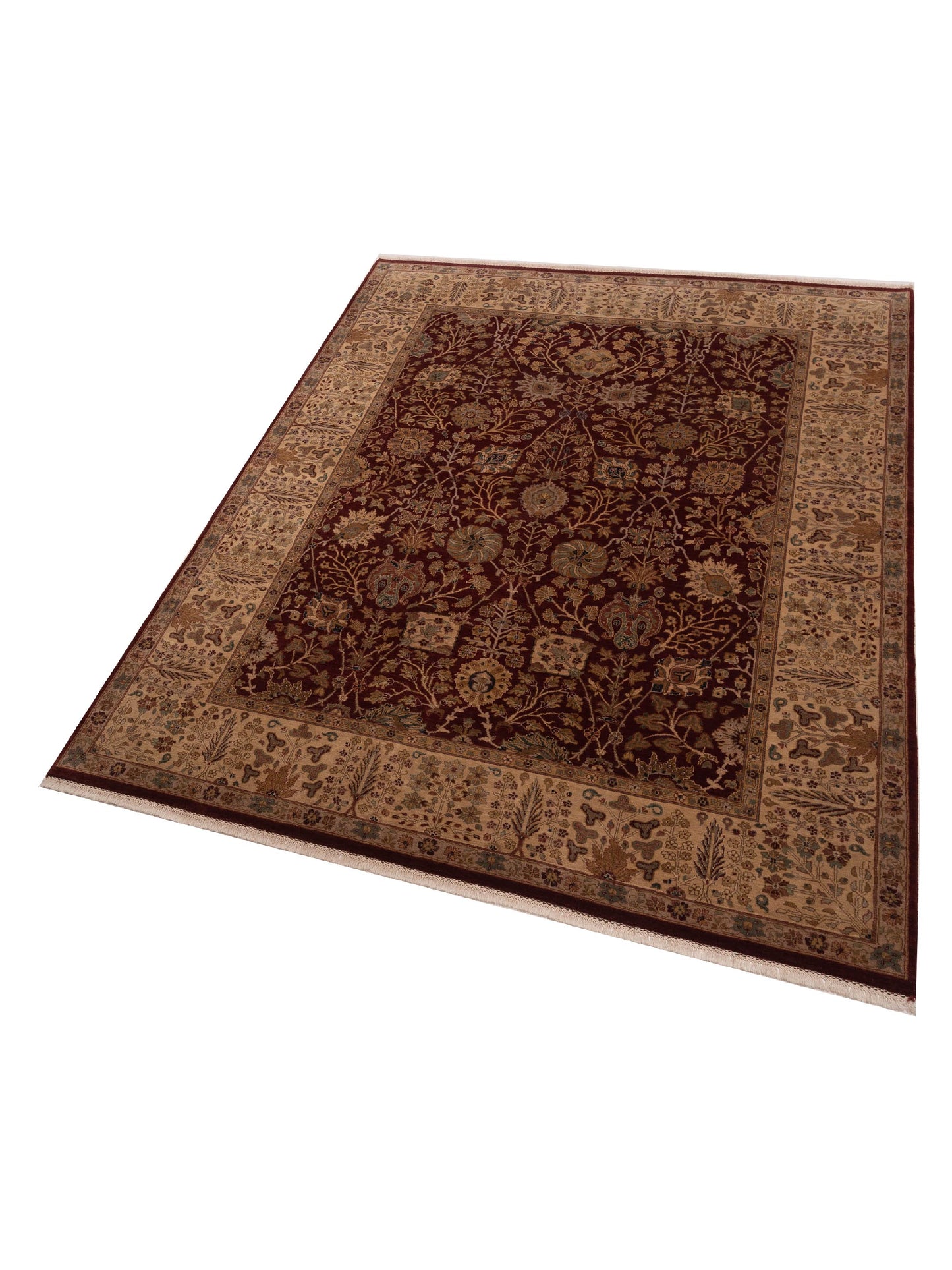 Jahan 90478 Red Cream 9.3x12 Hand Knotted Rug