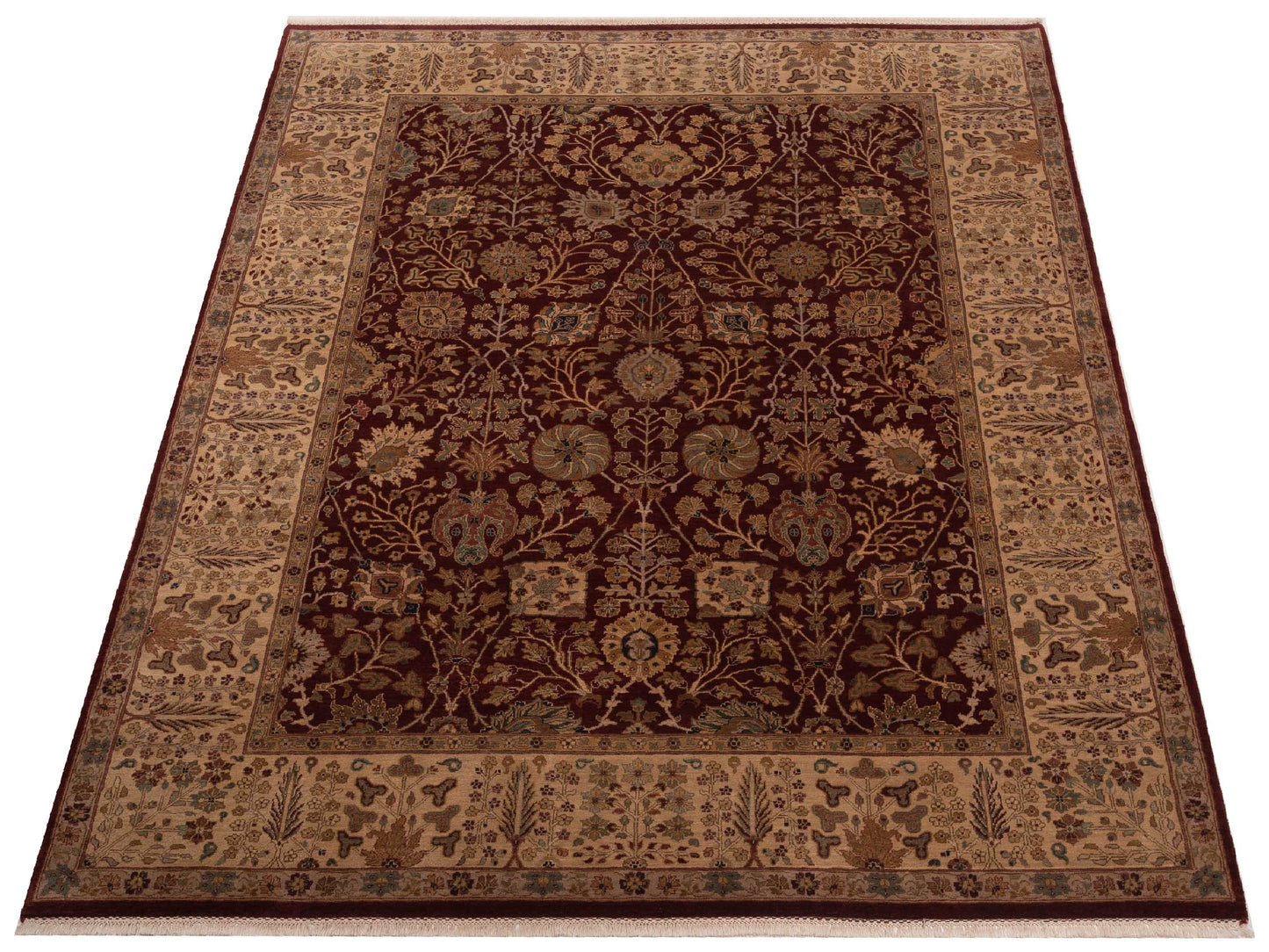 Jahan 90478 Red Cream 9.3x12 Hand Knotted Rug