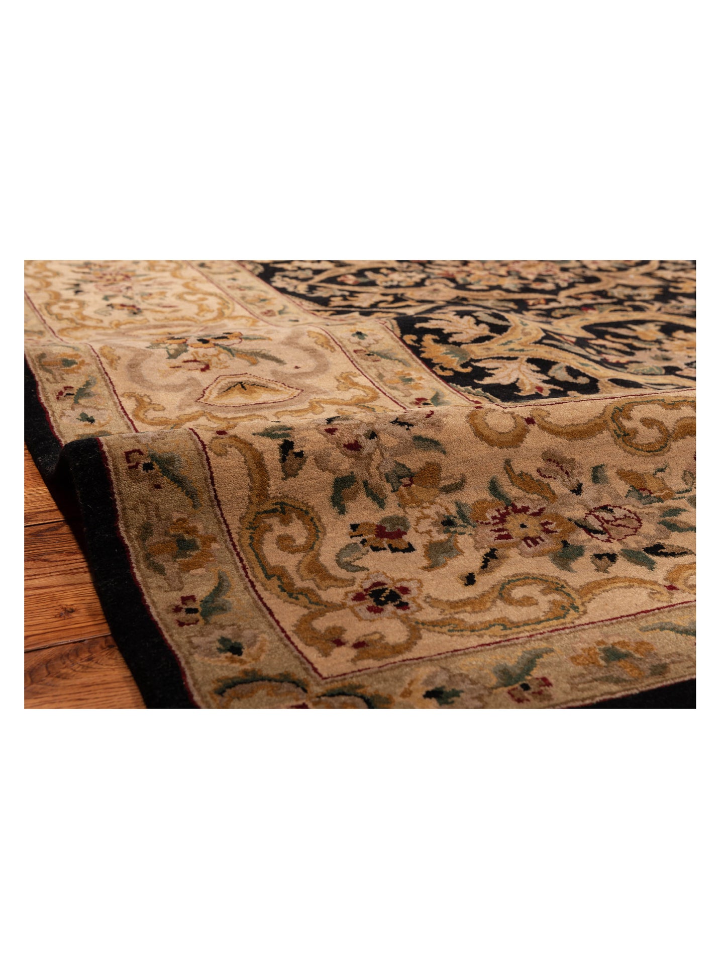 Jahan 90480 Black Beige 9.3x12.1 Hand Knotted Rug