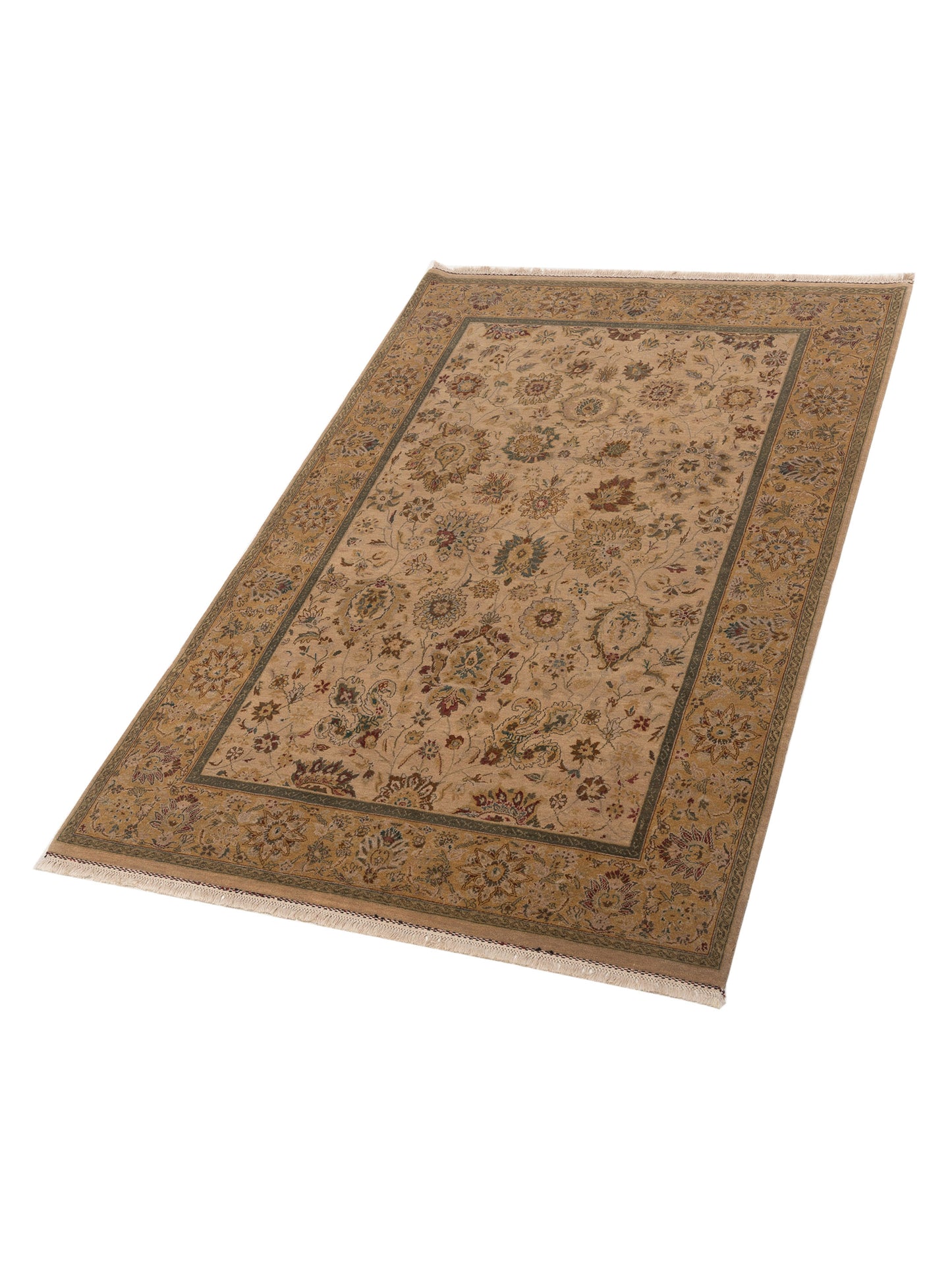 Crown 90495 Beige Gold 6x9.3 Hand Knotted Rug