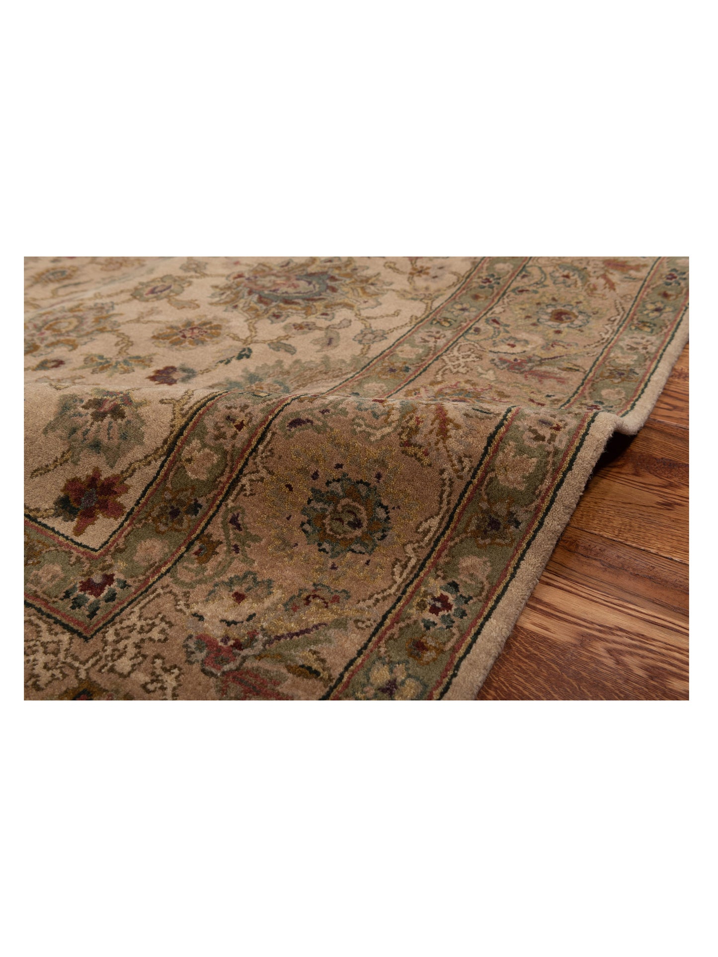 Crown 90496 Beige Brown 6.1x9.5 Hand Knotted Rug