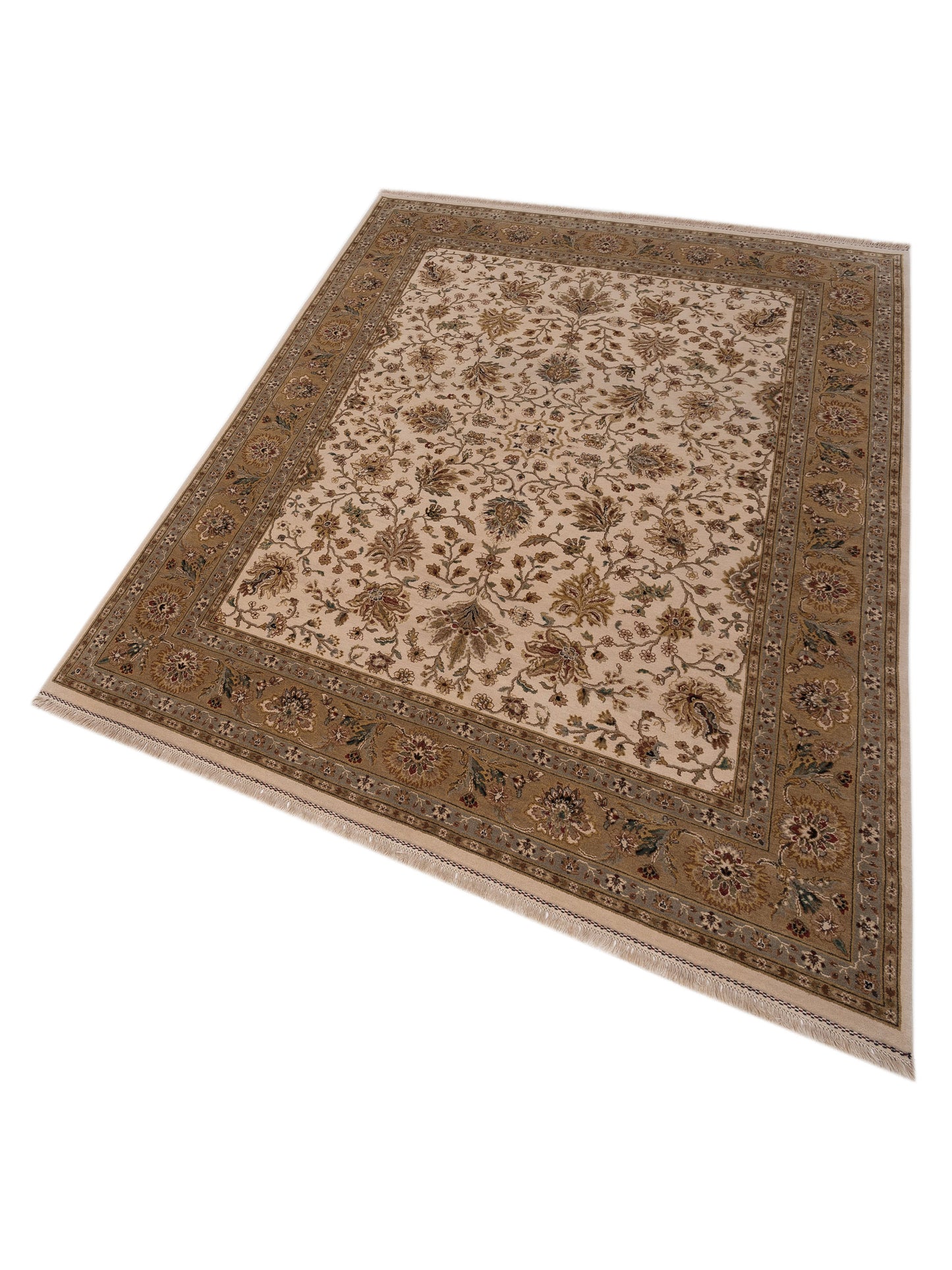 Crown 90502 Ivory Gold 7.11x10 Hand Knotted Rug