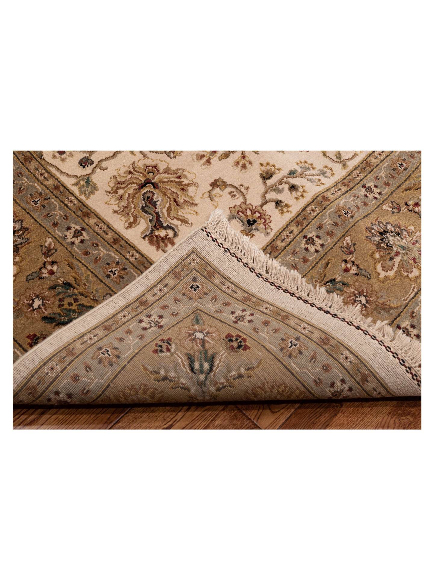 Crown 90502 Ivory Gold 7.11x10 Hand Knotted Rug