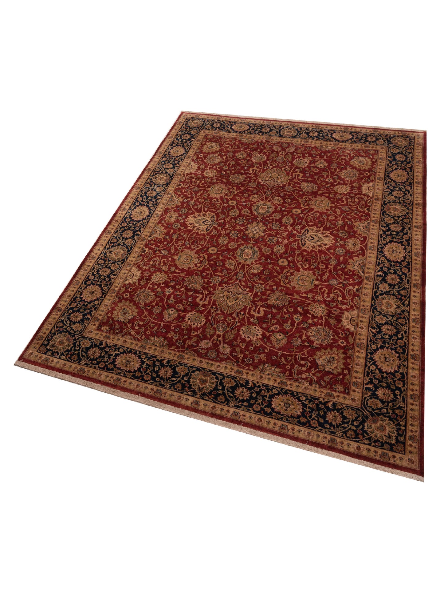 Crown 90534 Red Navy 8.9x12.2 Hand Knotted Rug