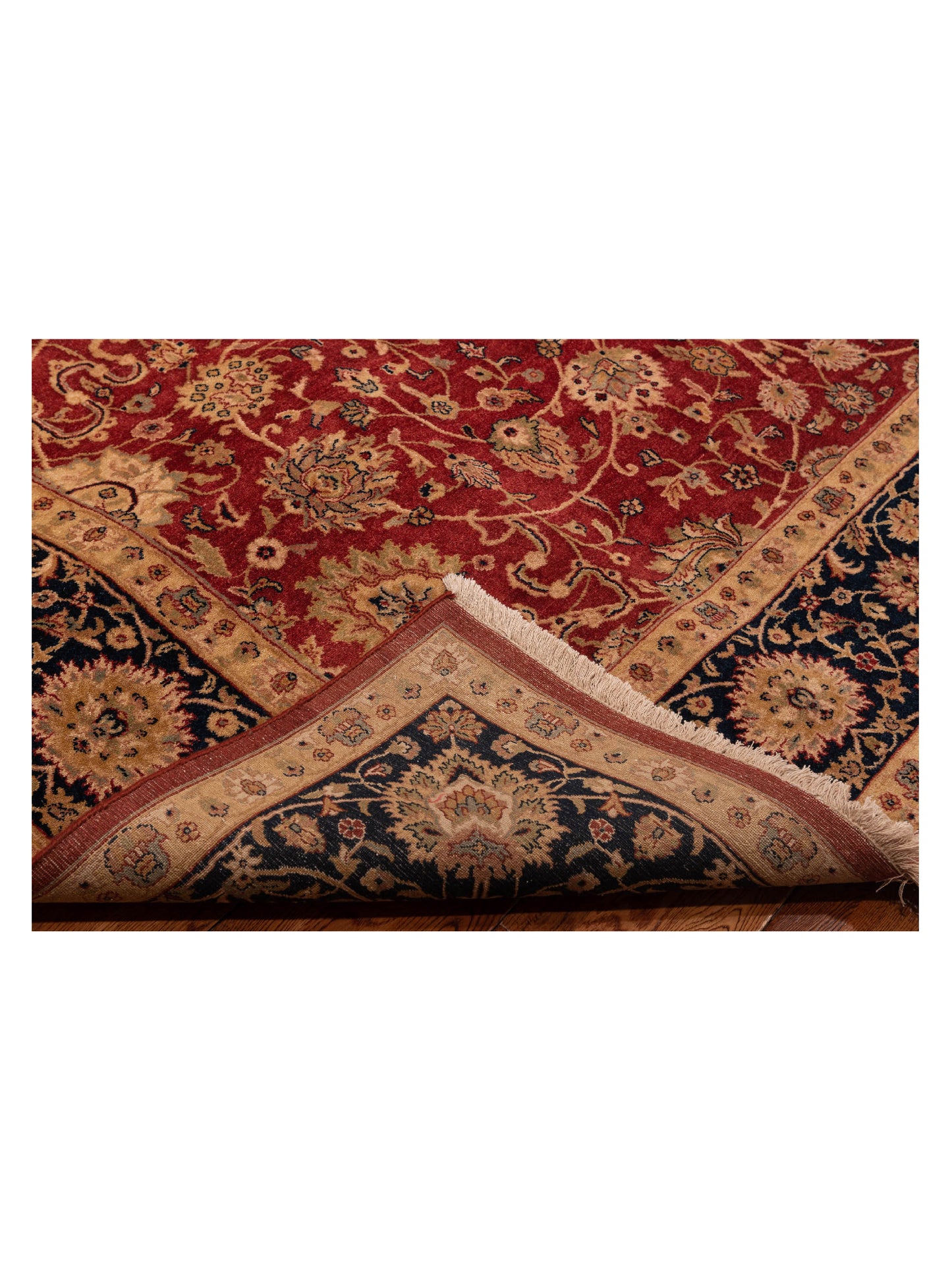 Crown 90534 Red Navy 8.9x12.2 Hand Knotted Rug