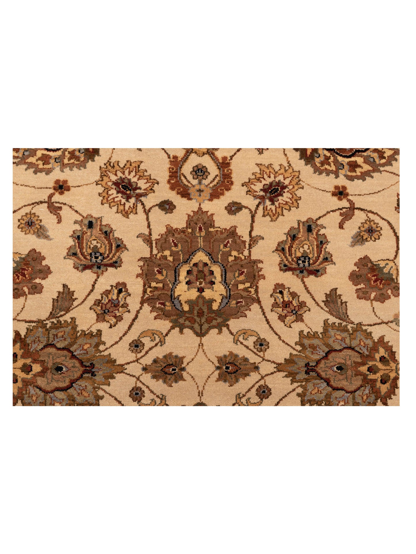 Crown 90546 Ivory Gold 9.1x11.11 Hand Knotted Rug