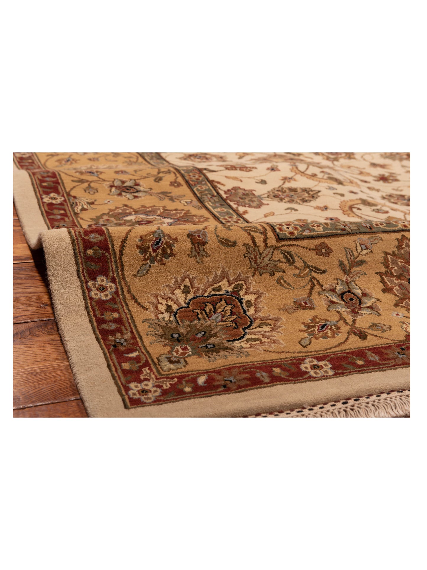 Crown 90546 Ivory Gold 9.1x11.11 Hand Knotted Rug