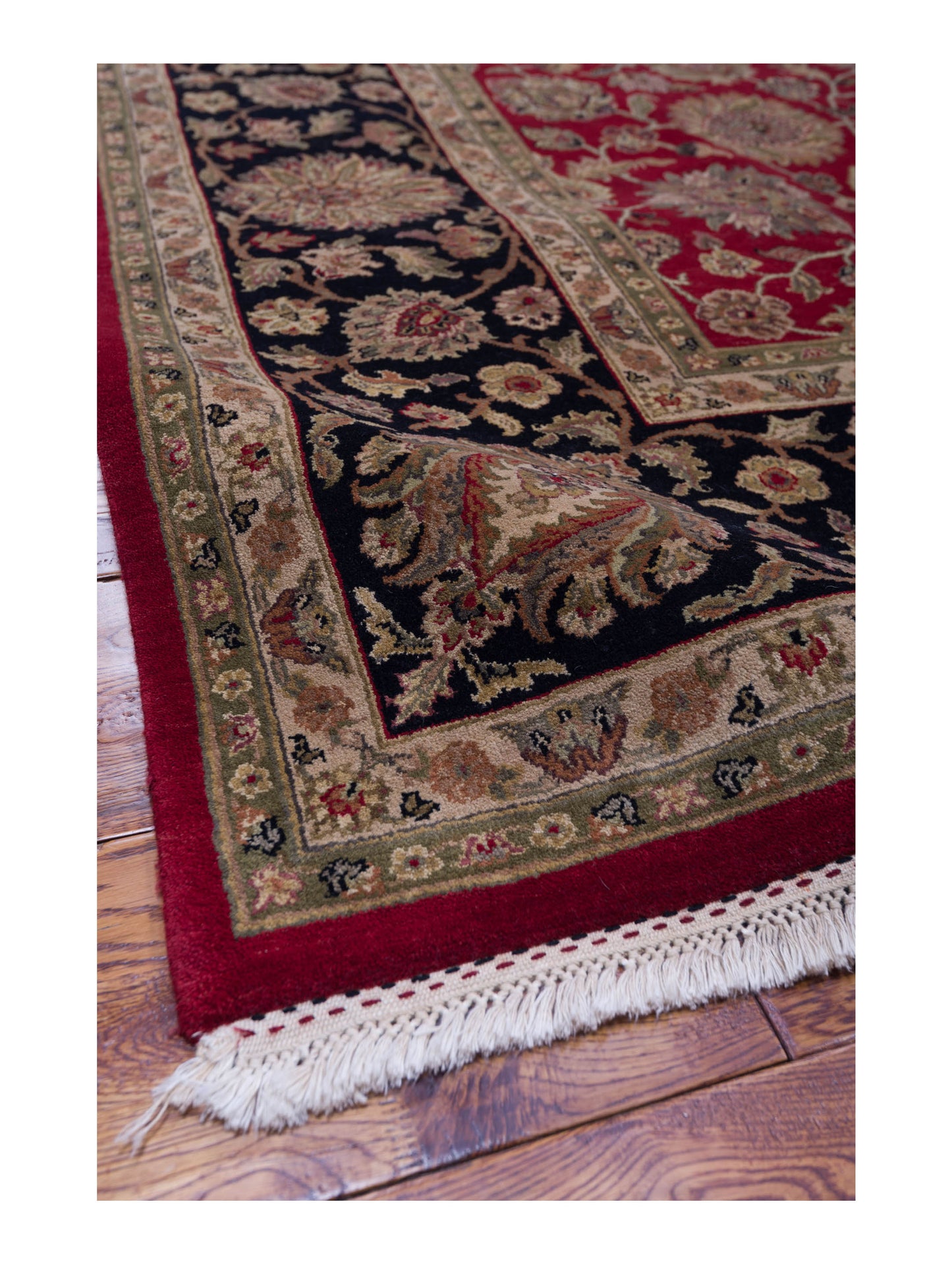 Crown 90561 Red Black 9.11x14 Hand Knotted Rug