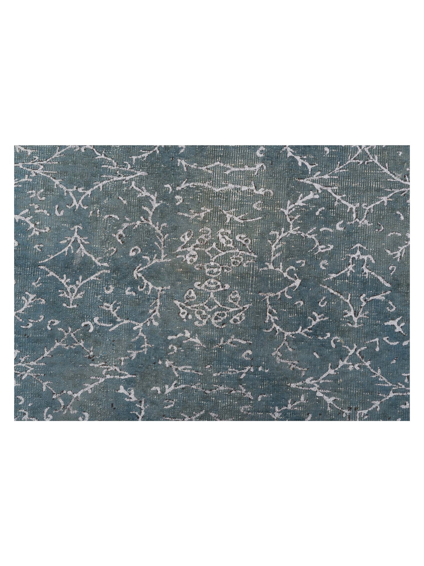 Vintage 90606 Blue 7.11x11.7 Hand Knotted Rug