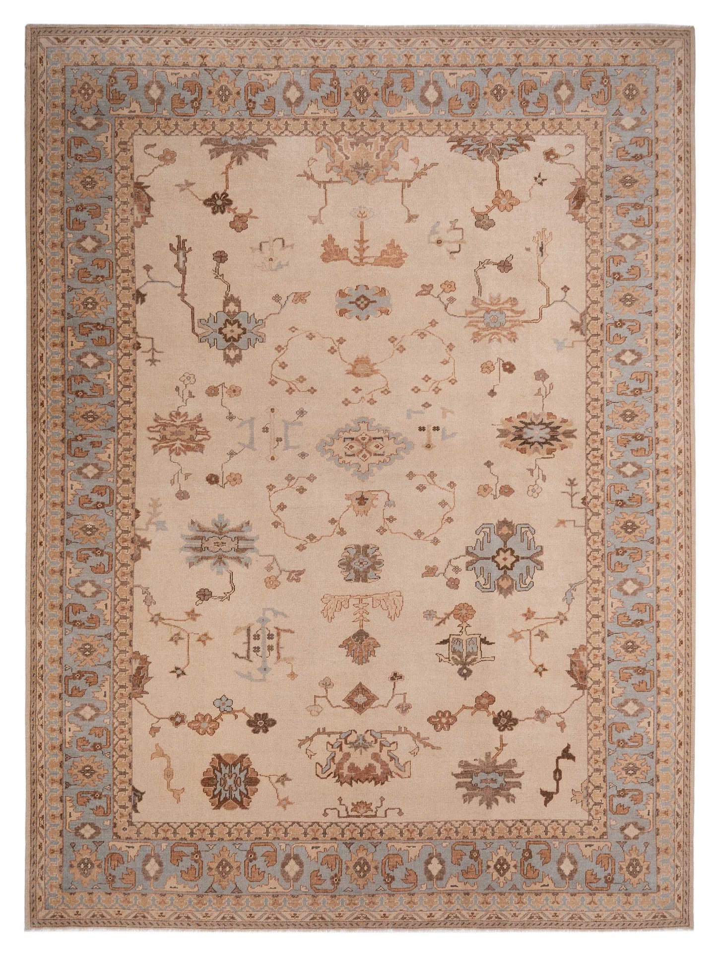 Pasha Anadol Oushak Ivory Blue Transitional