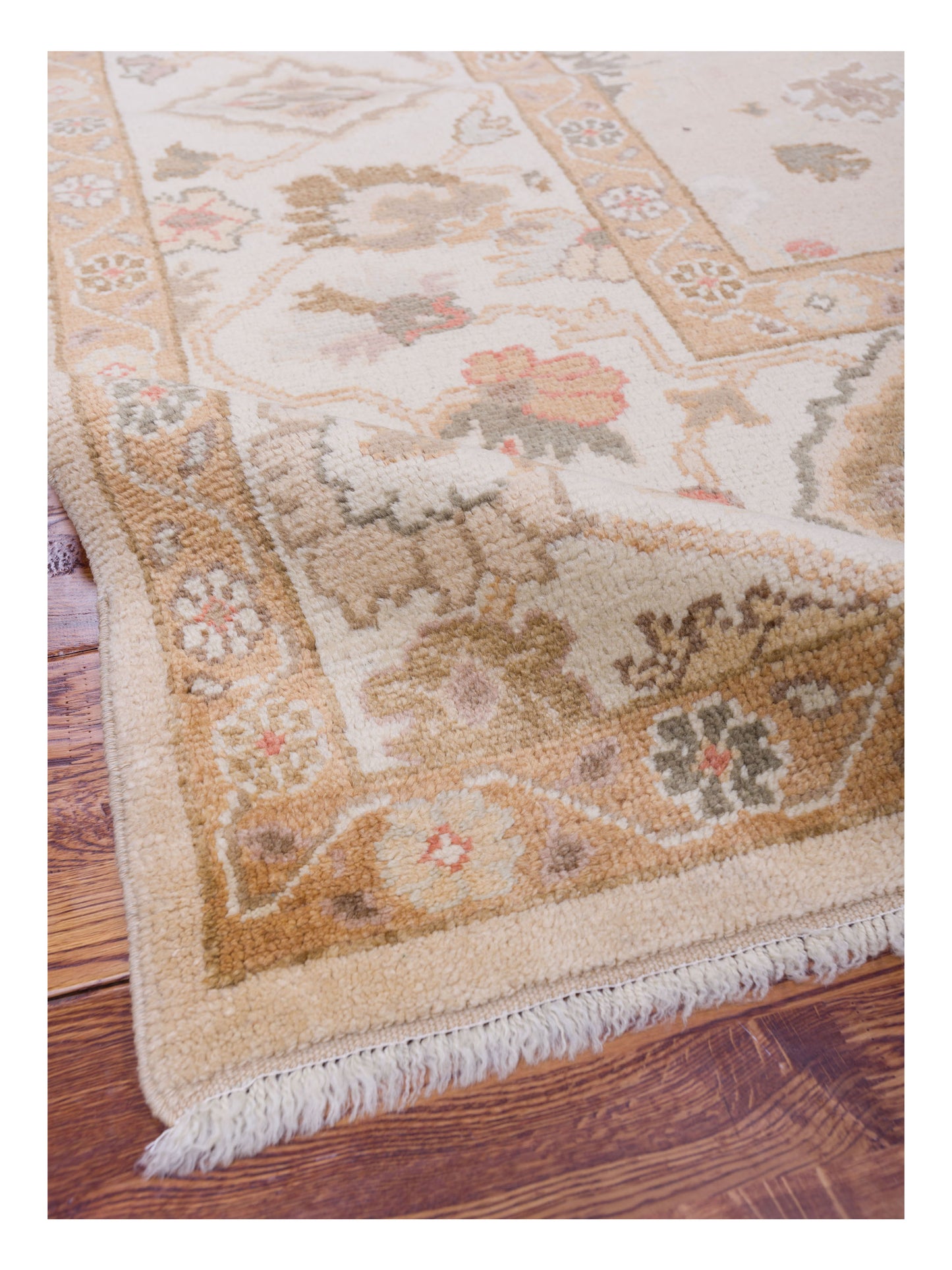 Angora Oushak 90635 Gold Ivory 8.3x9.11 Hand Knotted Rug