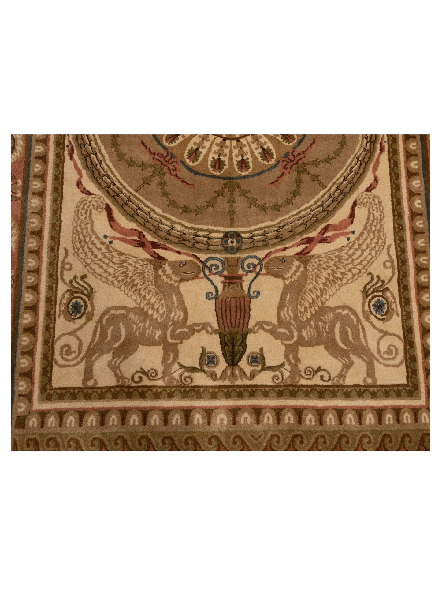 Savannorie 90659 Ivory Pink 6.5x8.11 Hand Knotted Rug