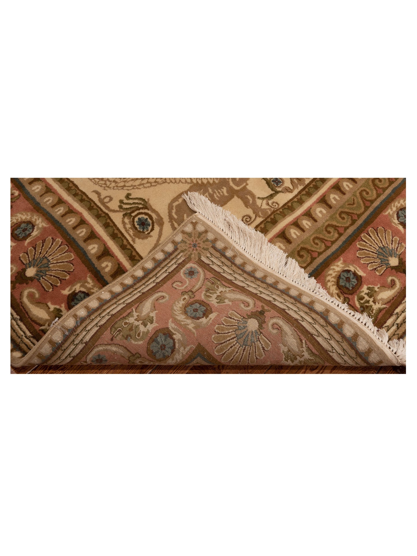 Savannorie 90659 Ivory Pink 6.5x8.11 Hand Knotted Rug