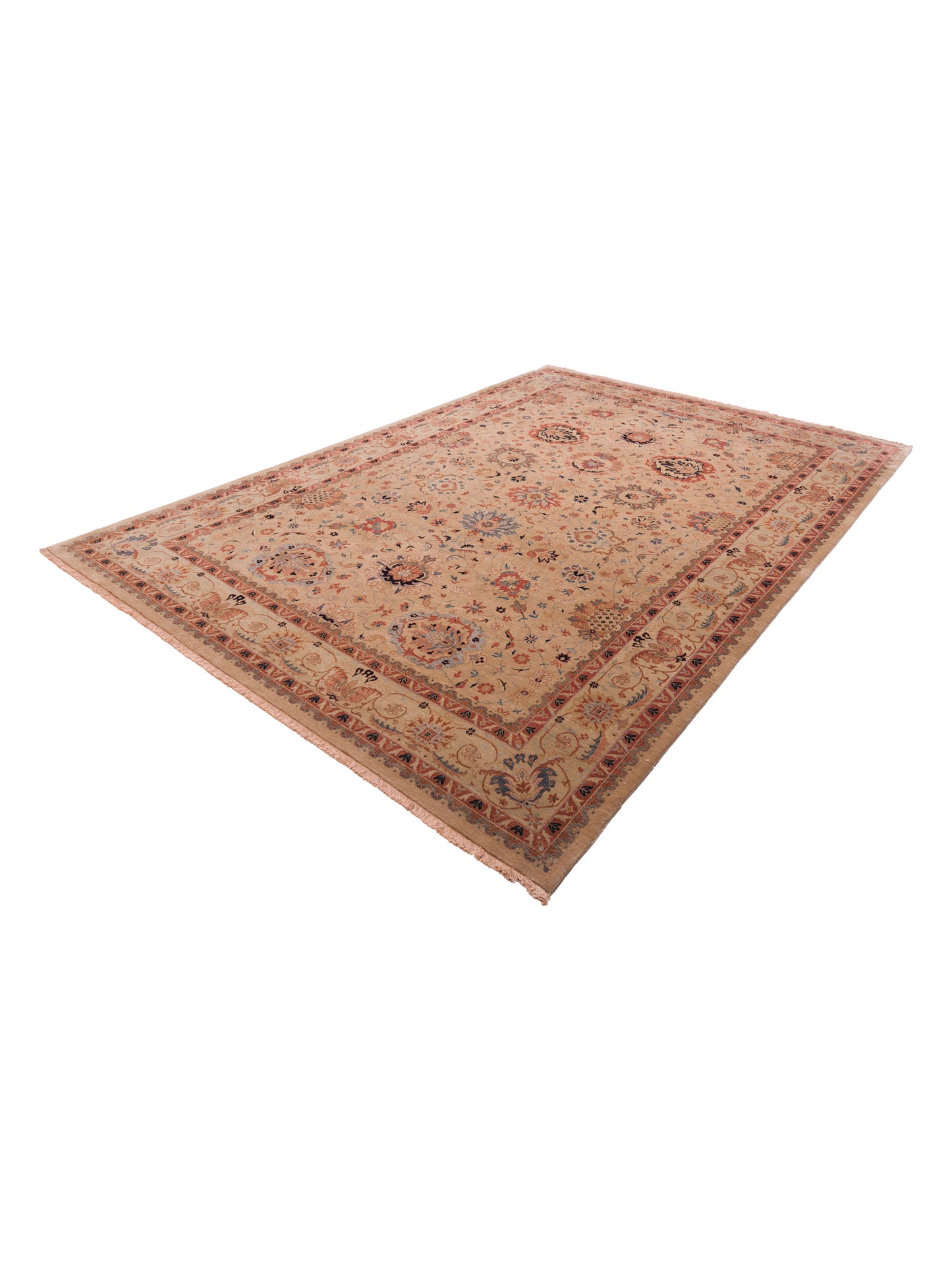 Sivas 90783 Light Brown Beige 9.11x13.10 Hand Knotted Rug
