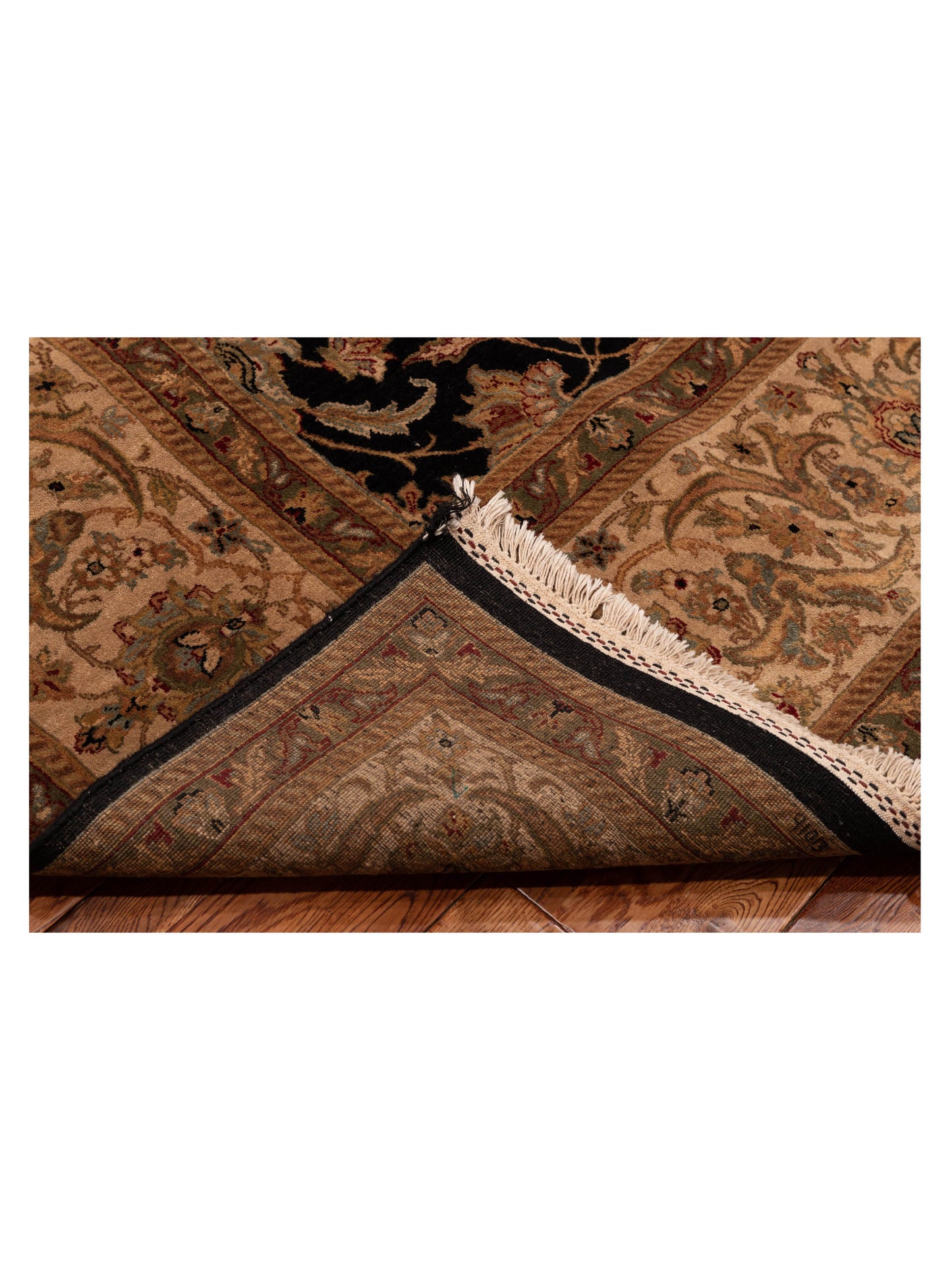 Crown 91013 Black Ivory 9.2x11.11 Hand Knotted Rug
