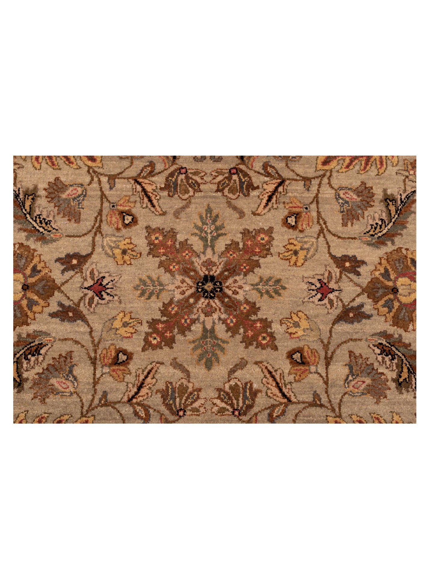 Crown 91046 Silver Ivory 9.2x11.9 Hand Knotted Rug