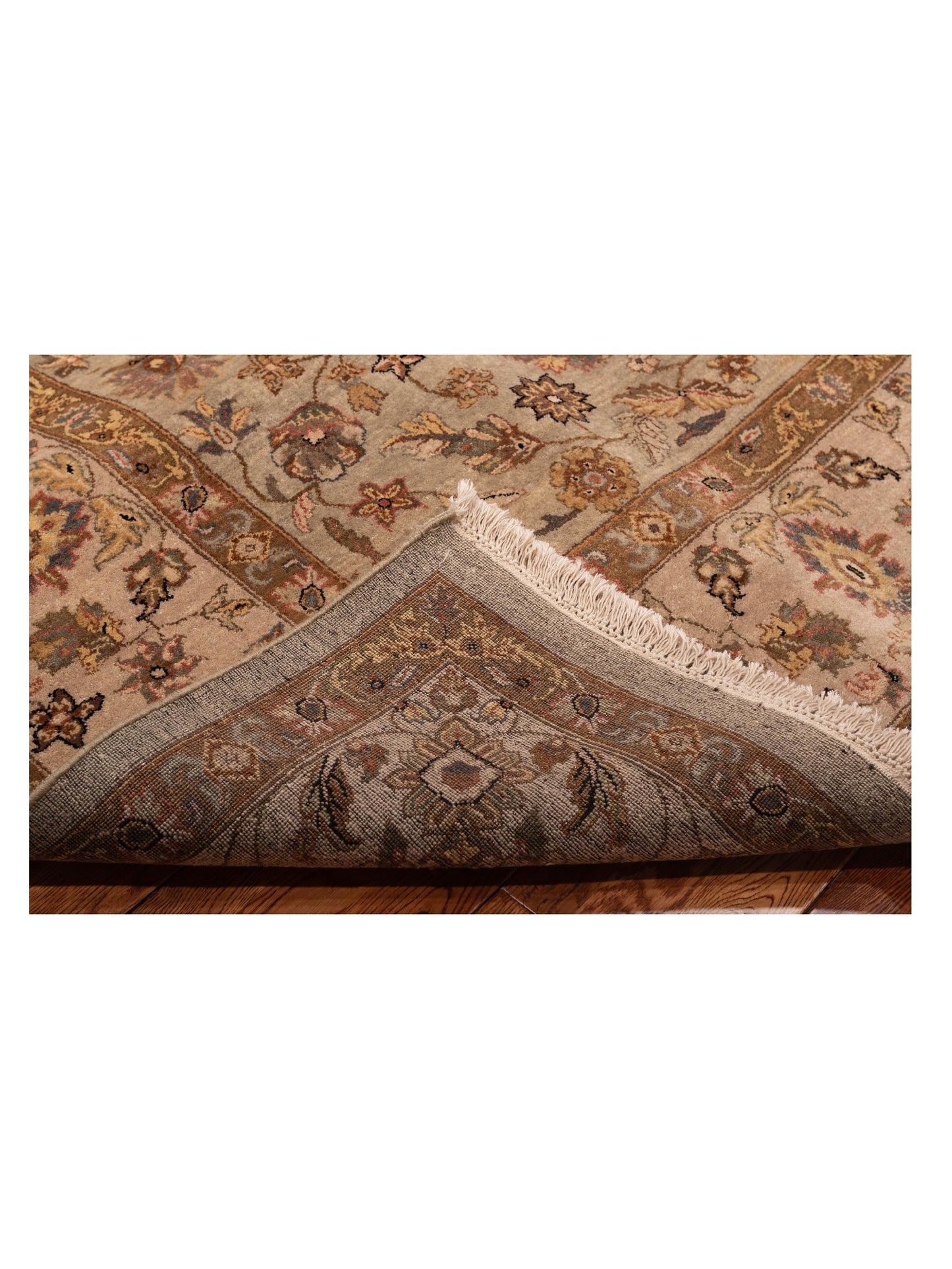 Crown 91046 Silver Ivory 9.2x11.9 Hand Knotted Rug